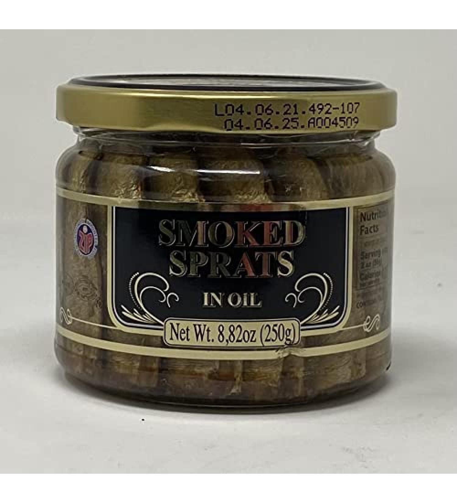 Riga Gold Smoked Sprats in Oil 8.82 oz/250g - Premium Quality Baltic Fish - Buy Online on GoSupps.com