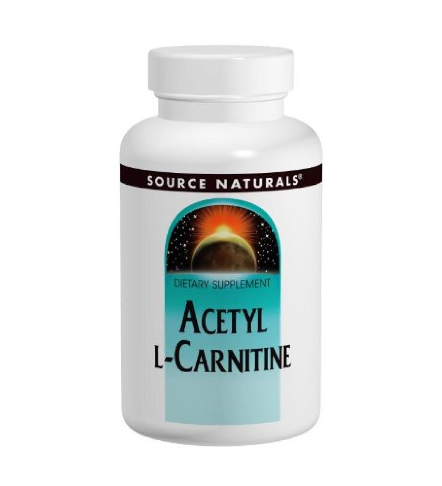 Source Naturals Acetyl L-Carnitine 500 mg - 120 Tablets for Energy & Focus - Buy Online on GoSupps.com