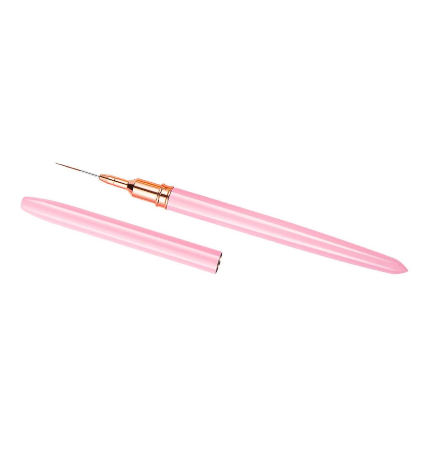 Healeved Nail Art Drawing Pen Nail Art Dotting Tool Para U as Nail Pens for Nail Art Rhinestone Tool Thin Nail Art Brush Liner Nail Gel Brush for Acrylic Nails Fiber Wool Fine Tip Stroke 17.9x1cm Pink 2 - Buy Online on GoSupps.com