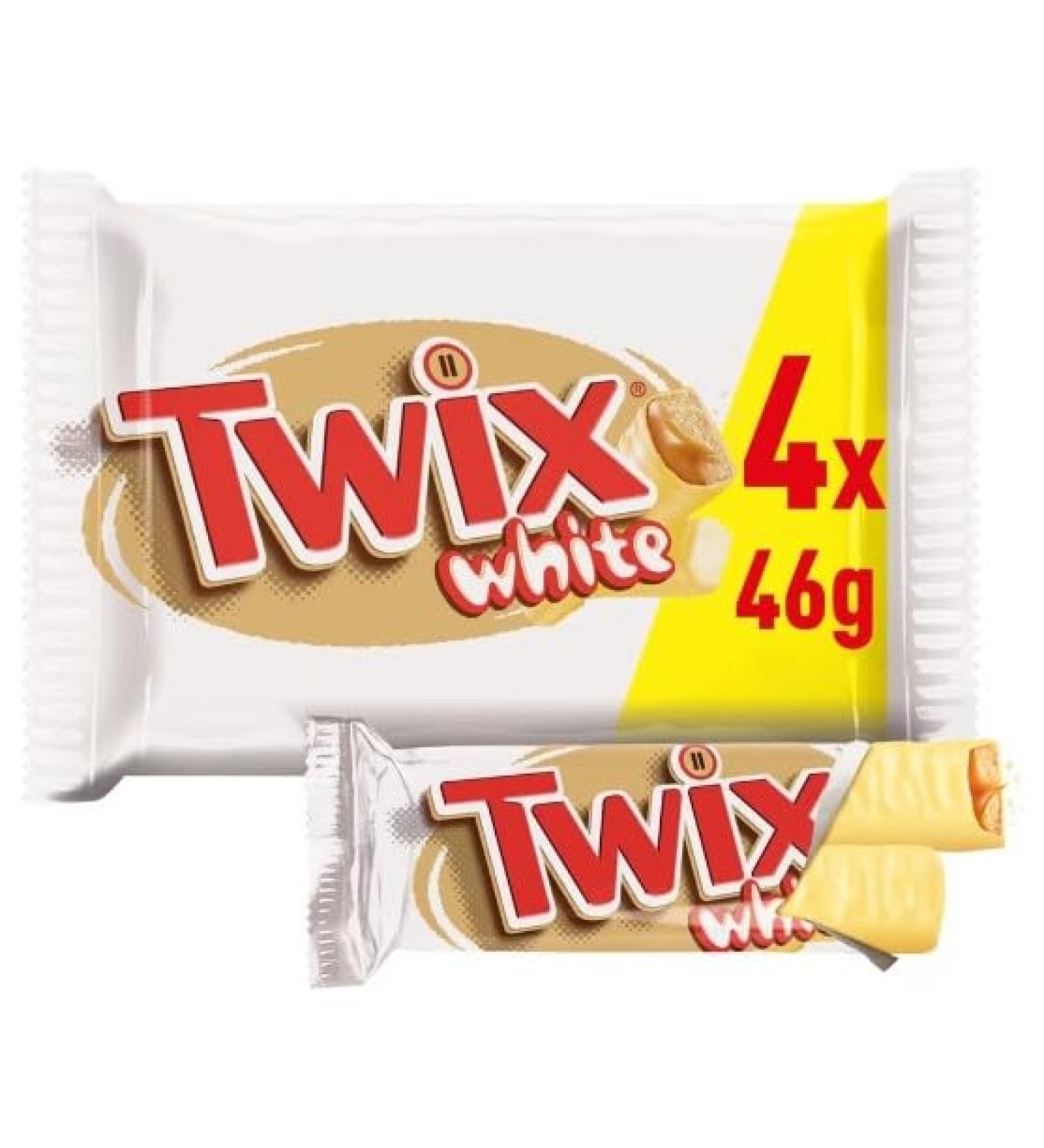 3 x Twix White Chocolate Biscuit Snack Bars Multipack Chocolate 4x46g Delicious Tasty And Twisty Treat Gift Hamper For Birthday Christmas Sold By Kidzbuzz - Buy Online on GoSupps.com