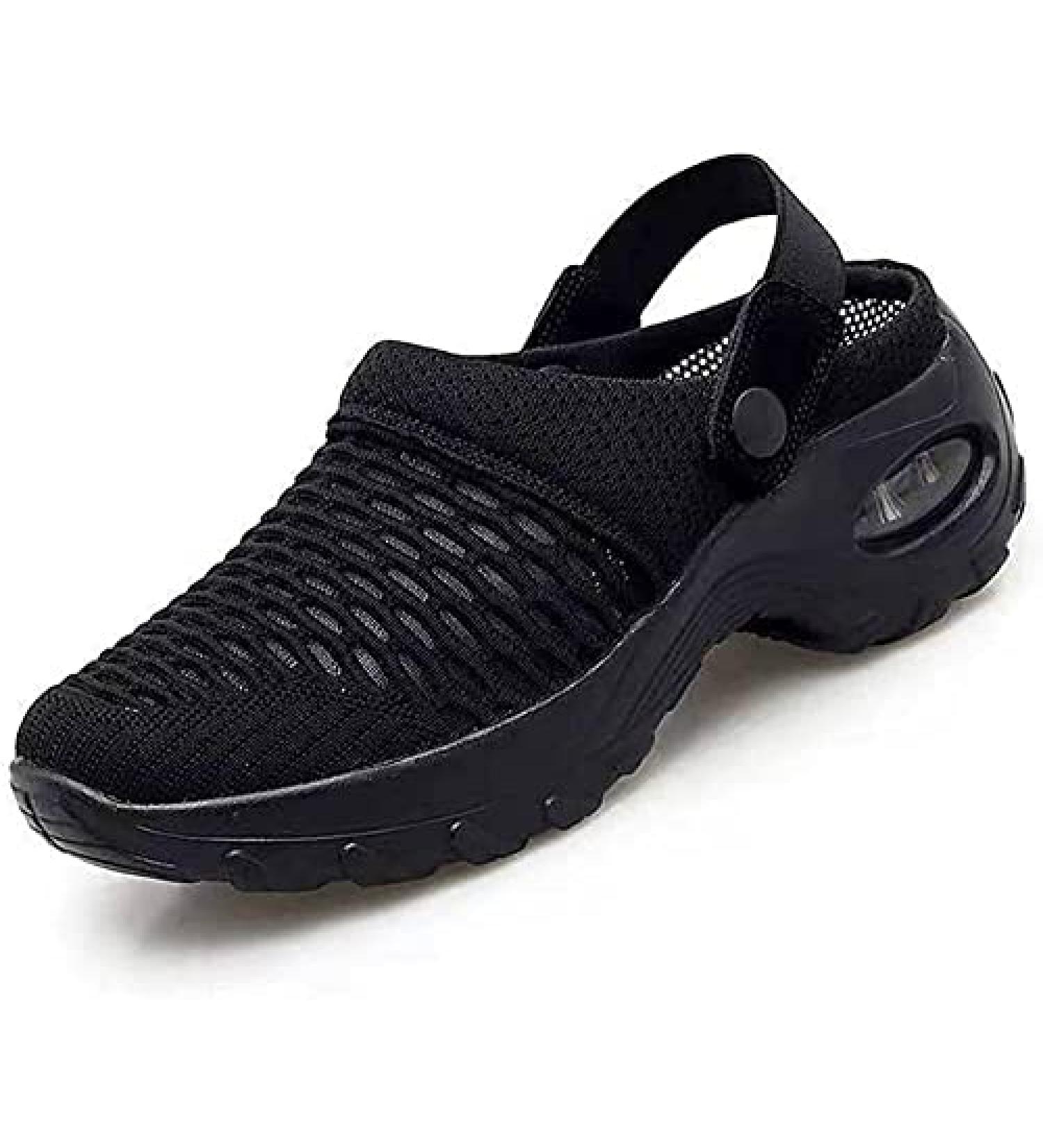 Women's Diabetic Orthopedic Sandals - Air Cushion Slip-On, Size 10, Black - Buy Online on GoSupps.com