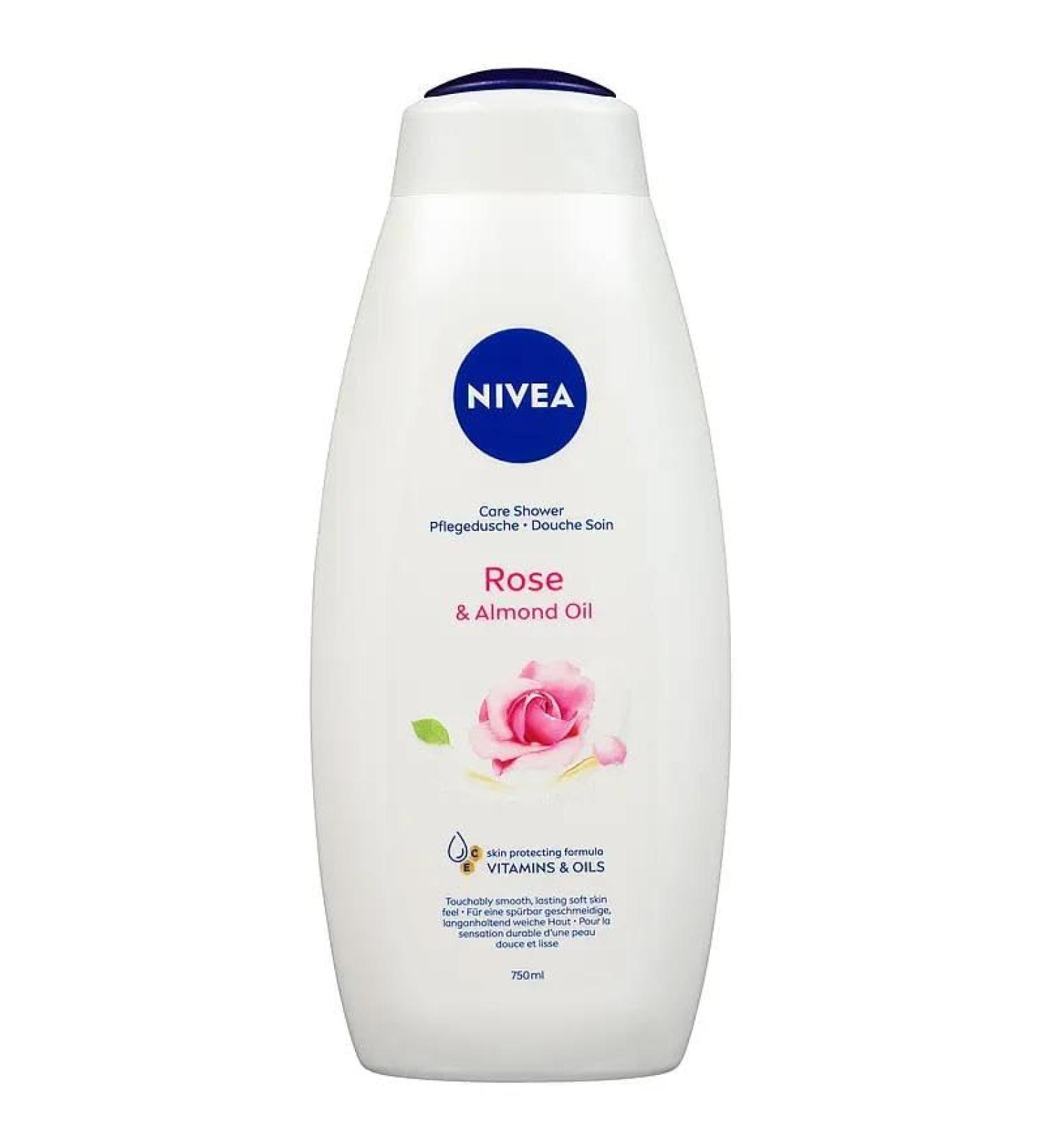 Beiersdorf AG Nivea Shower gel rose almond oil 750 ml pack of 6