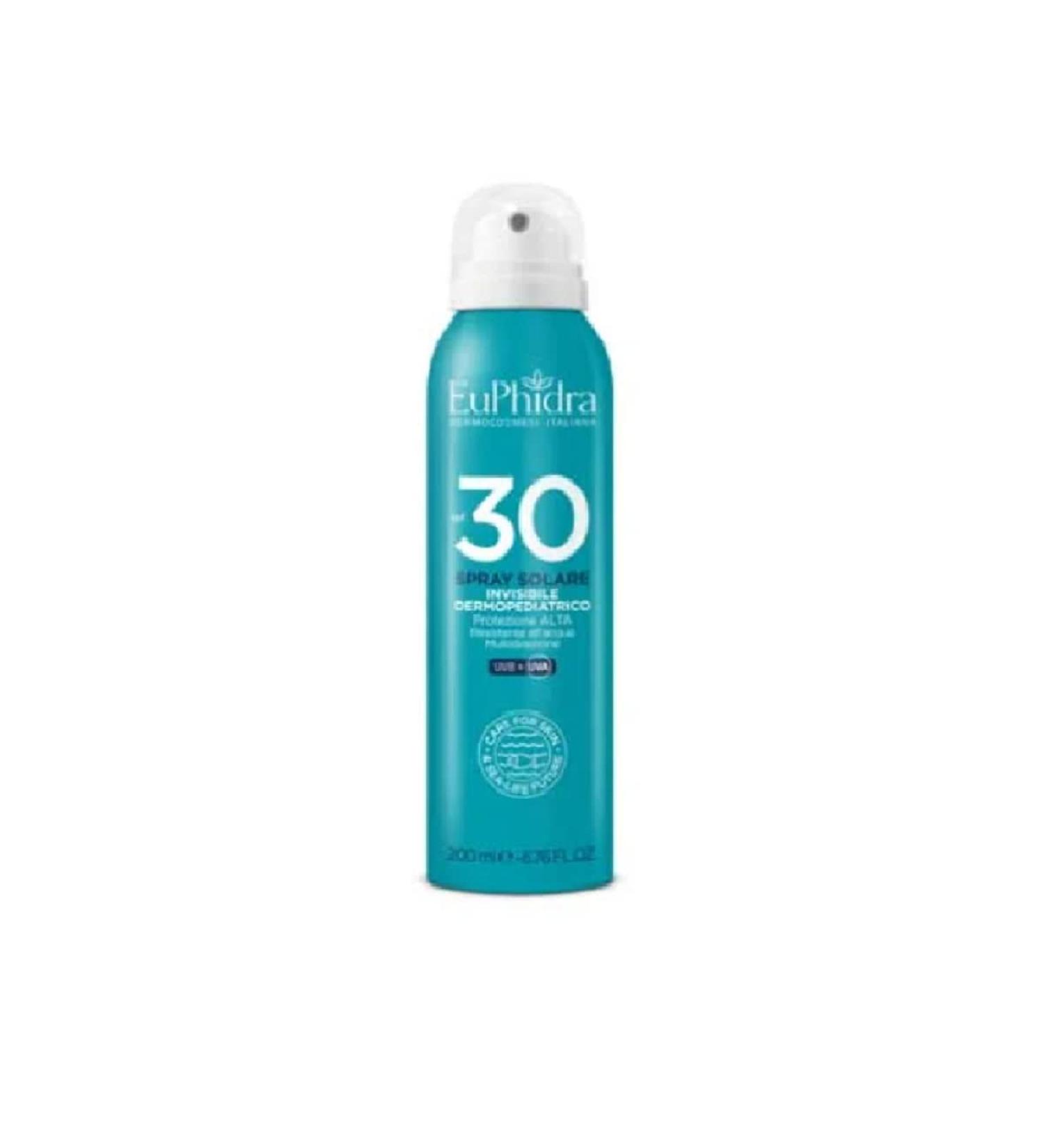  Euphidra Euphidra Invisible Dermopediatric Sun Spray Alta Spf 30 Protection Water Resistant Pediatric - Buy Online on GoSupps.com