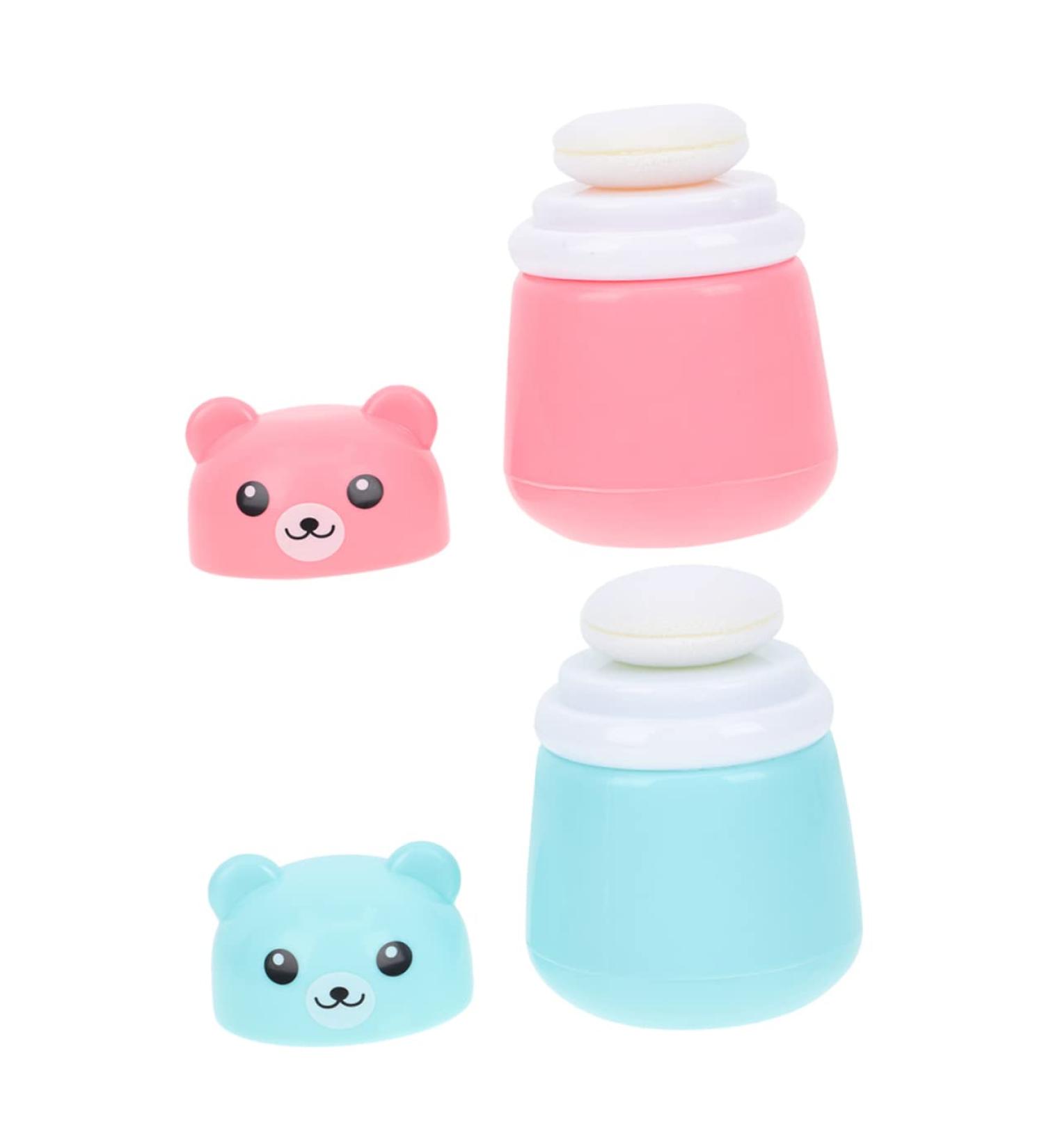 BIUDECO 2pcs Baby Bath Powder Puff Set with Holder - Body & Makeup Application Tool - Buy Online on GoSupps.com