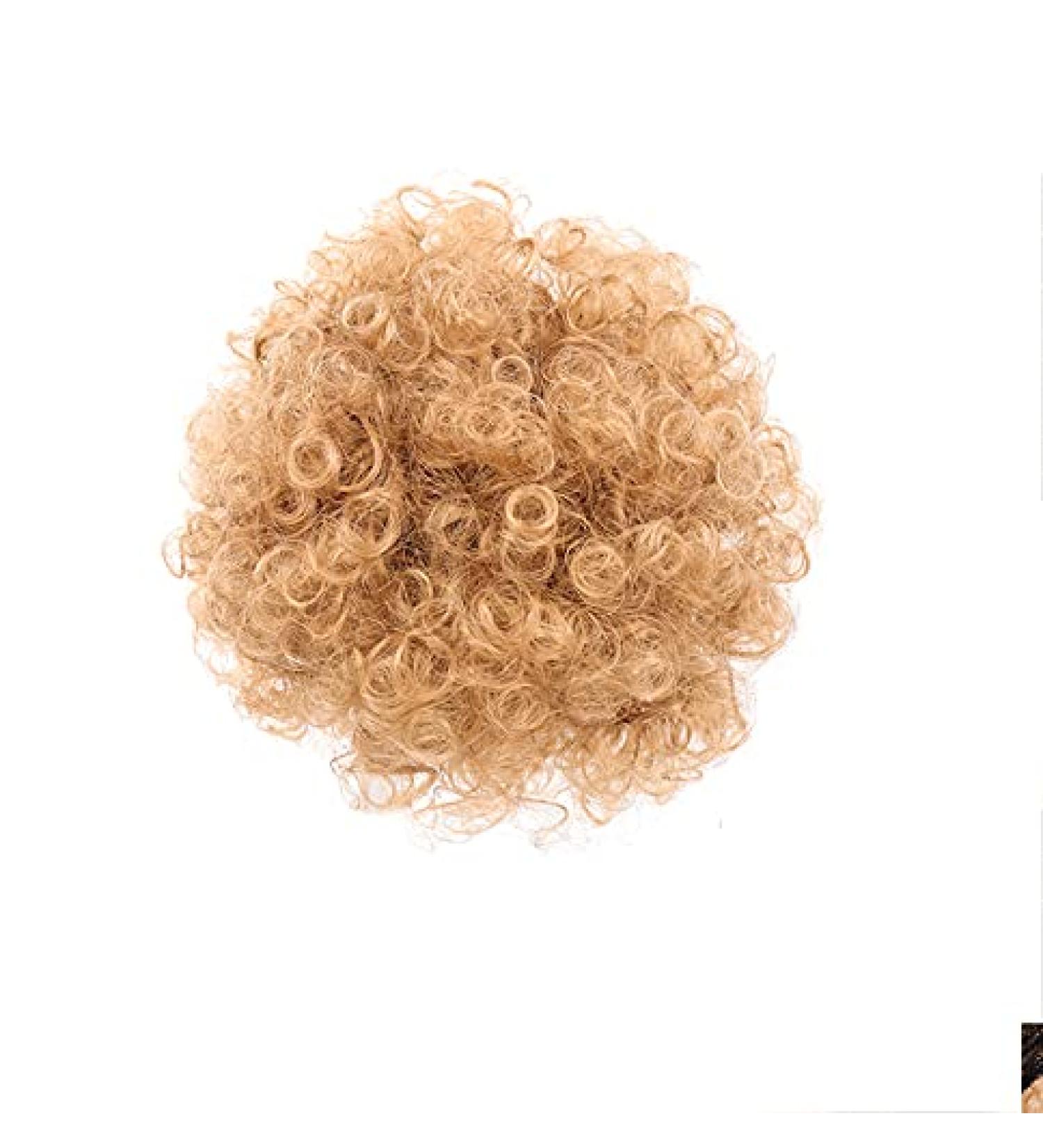 Afro Synthetic Short Kinky Drawstring Ponytail - High Temperature Clip-In Hair Extension for Puff Hair Bun - Buy Online on GoSupps.com