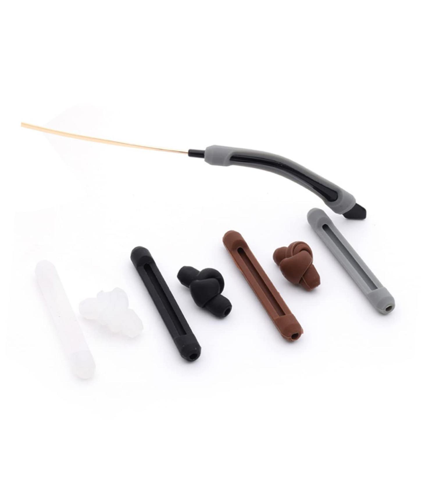 Healeved 4 Pairs Silicone Glasses Holder - Anti-Slip Ear Silicone Sleeves for Sunglasses - Black - Buy Online on GoSupps.com