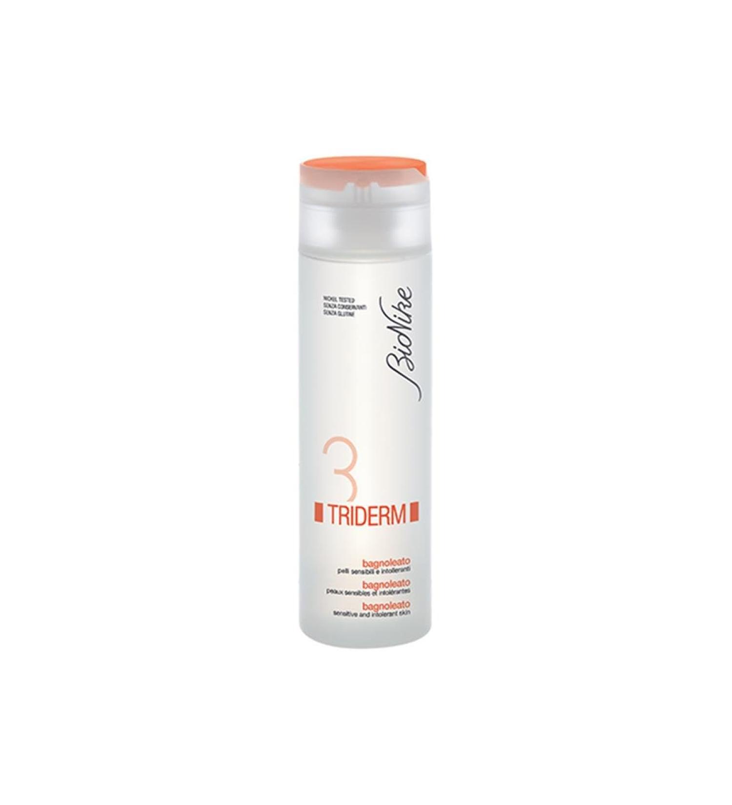 Bionike Triderm-Bagno Ol ate 250 ml Huile de Bain pour Adulte Sensible sans Gluten Hypoallergenic Relaxant