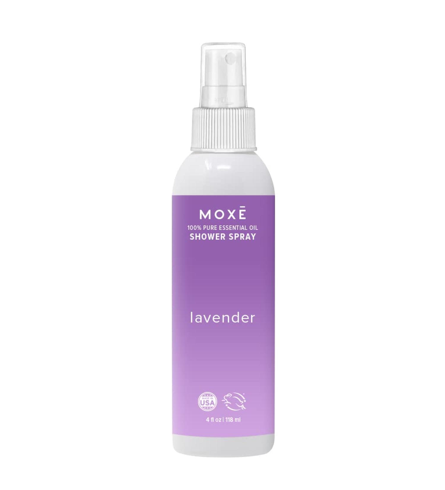 MOXE Lavender Shower Steamer Spray - 100% Natural Essential Oil Aromatherapy Mist - 4 Ounces - Made in USA - Buy Online on GoSupps.com