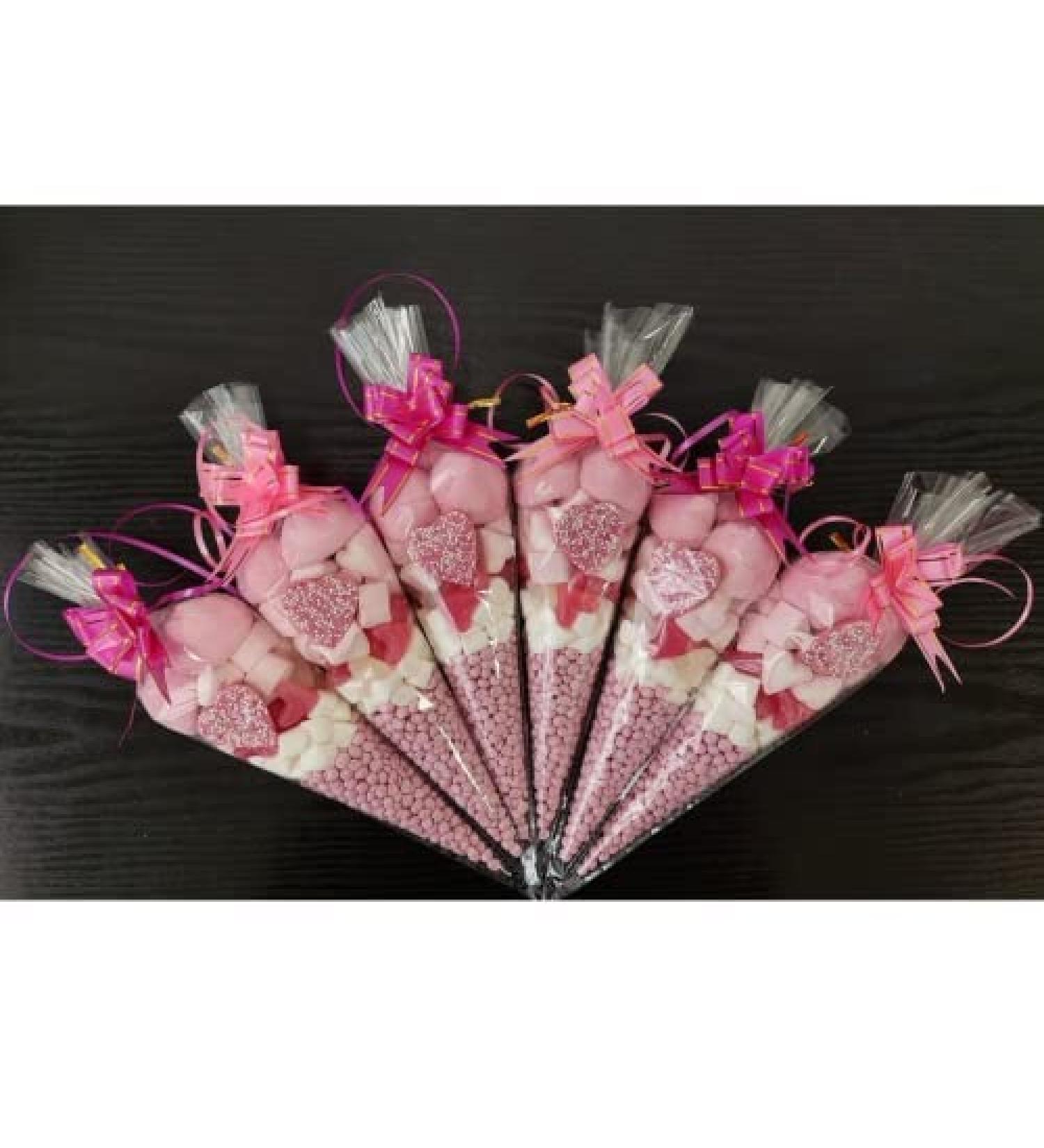 Pink Pre Filled Millions Sweet Cones Kids Party Bags Children's Hand Made Birthday party made to order for girls Party bag Kids Sweet candy Assorted Sweet Cone 1 Count ( Pack of 20 ) - Buy Online on GoSupps.com