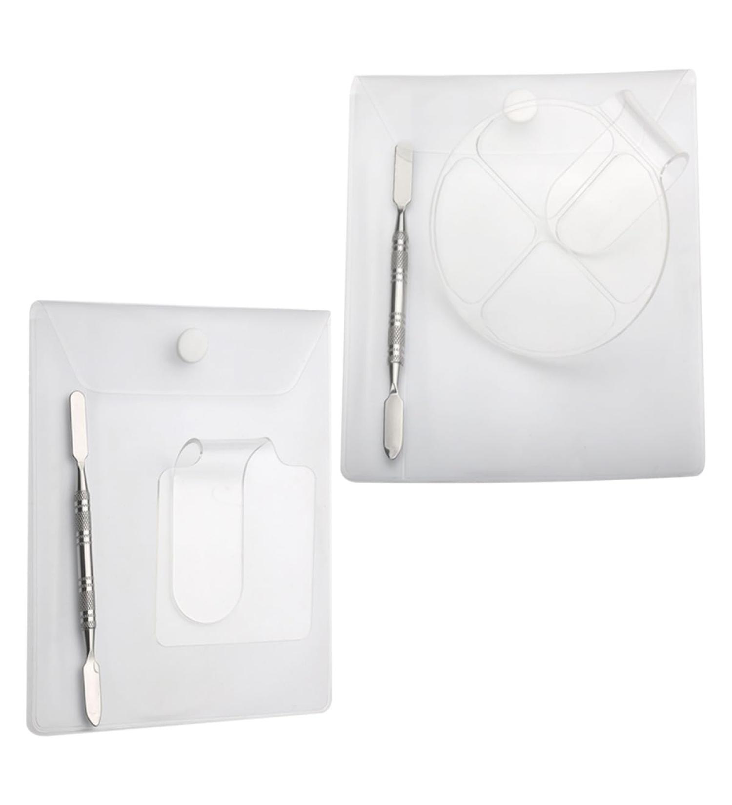 Palette de Maquillage Acrylique L g re 2 Styles Palette Carr e Poign e 4 Compartiments Anneau Ergonomique pour Nail Art Accessoire Manucure Professionnel et Usage Domestique - Buy Online on GoSupps.com