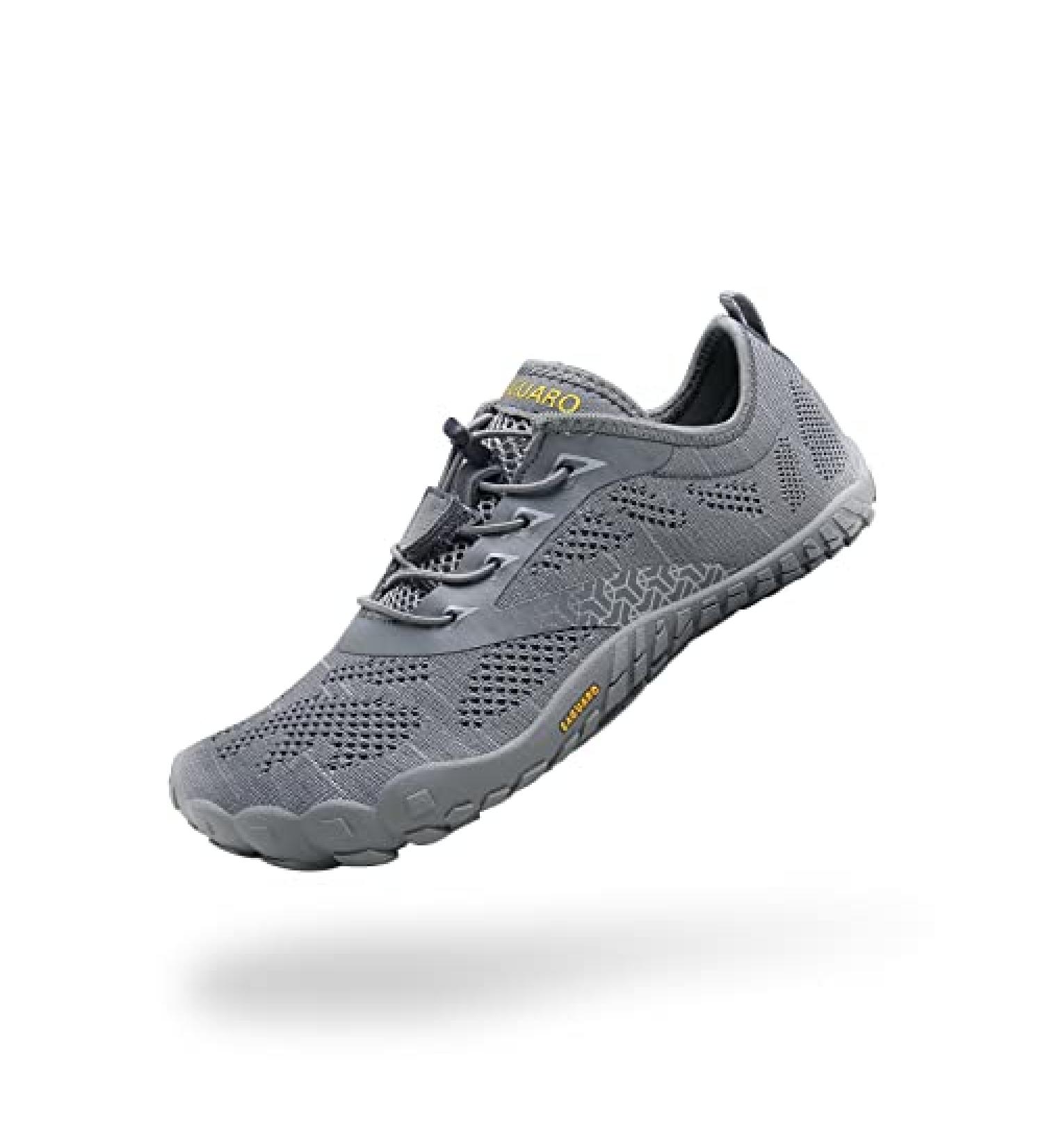 SAGUARO Barefoot Minimalist Shoes - Aqua Trail Running & Hiking 9.5 Women/7.5 Men Cadet Grey - Buy Online on GoSupps.com