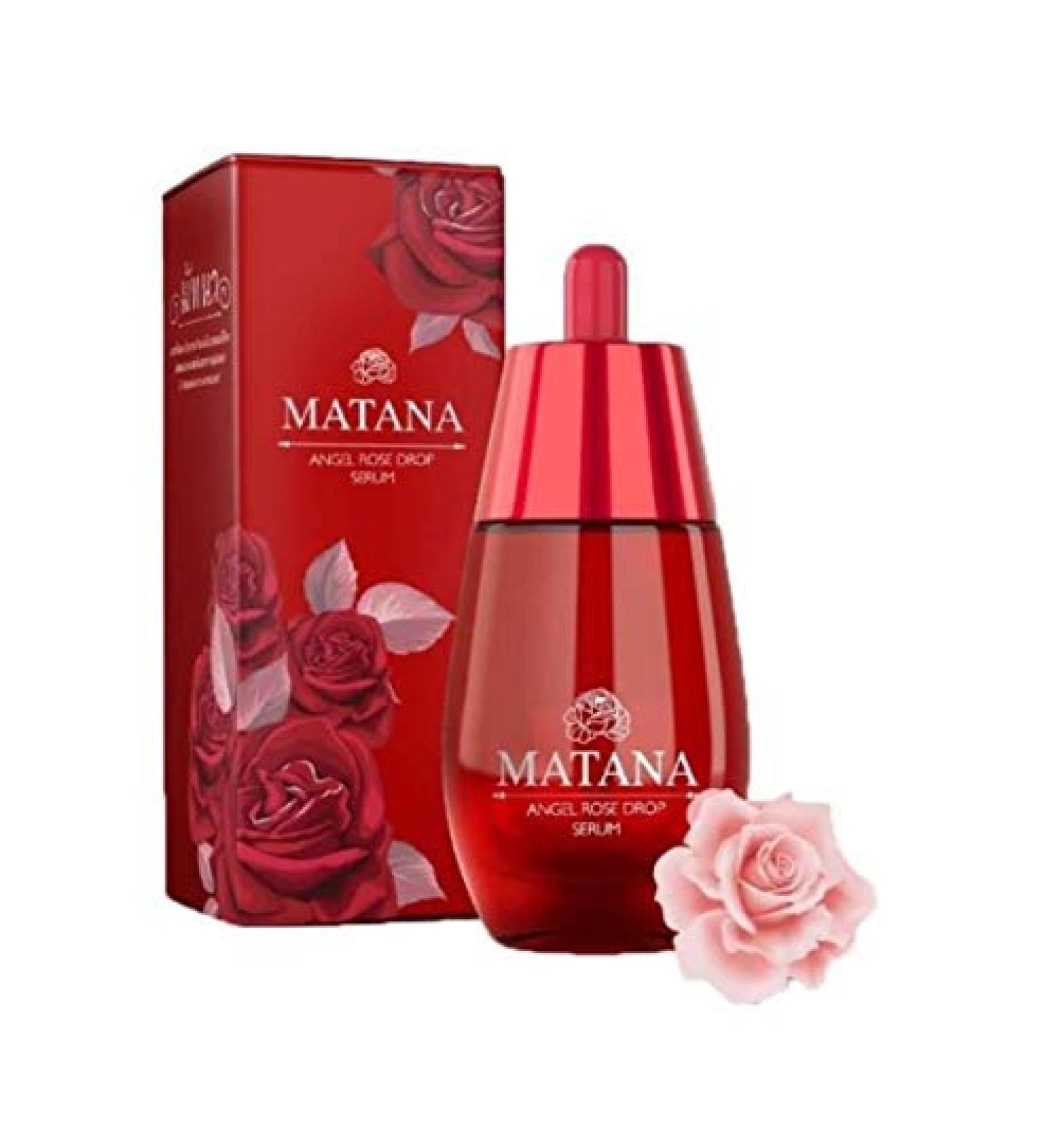 Matana Angel Rose Drop Essence Serum - Reduce Freckles & Dark Spots Tighten Pores | 30ml - Buy Online on GoSupps.com