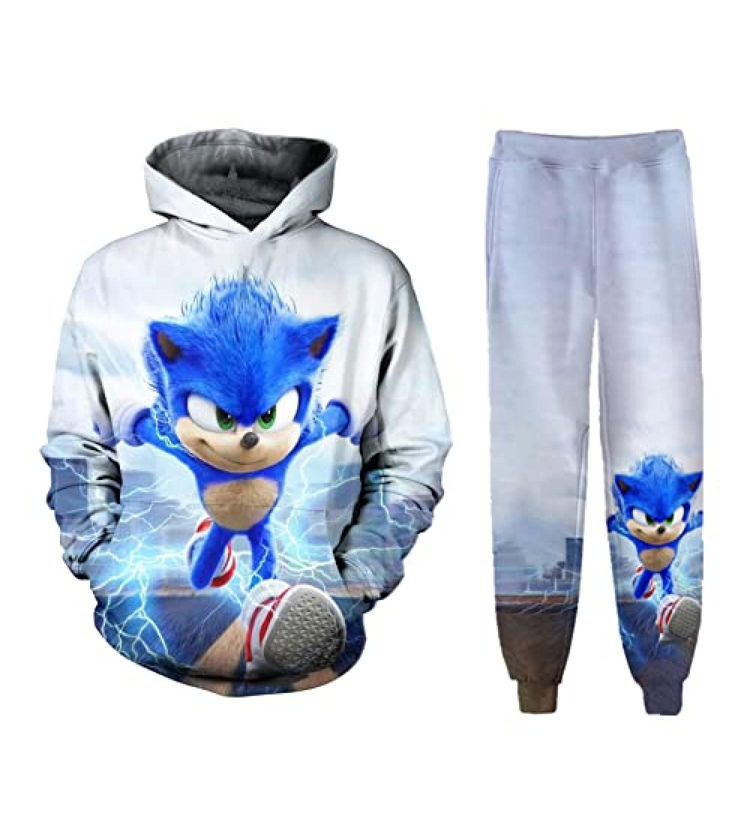 NHBGN Boys and Girls 3D Printing Sports Hoodie Tracksuit Set - 2 Piece Suit for Kids - Buy Online on GoSupps.com