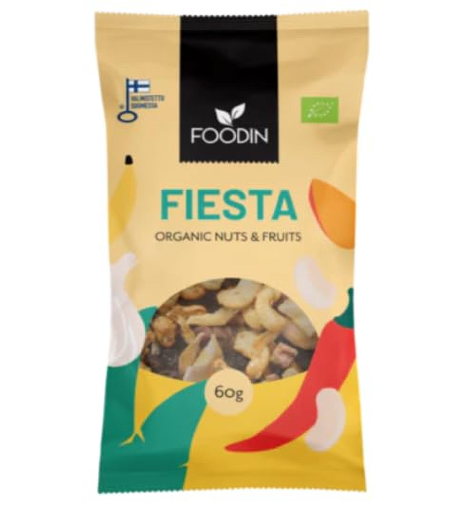 Foodin Nuts & Fruits Fiesta Organic 60g Pack of 8 - Buy Online on GoSupps.com