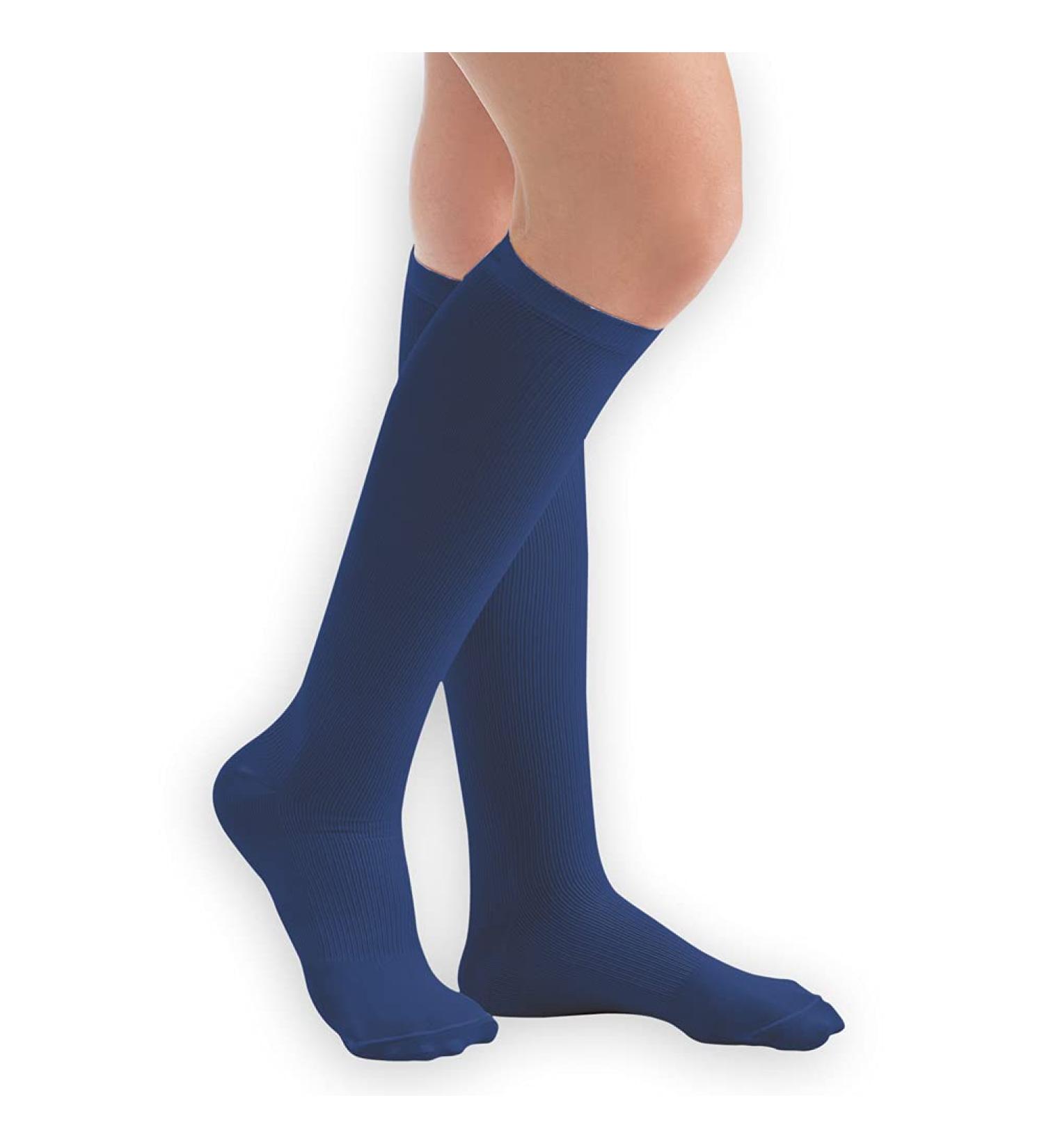 Men's Compression Trouser Socks - Firm 20-30 mmHg, Navy, Large - Made in USA | Collections Etc - Buy Online on GoSupps.com