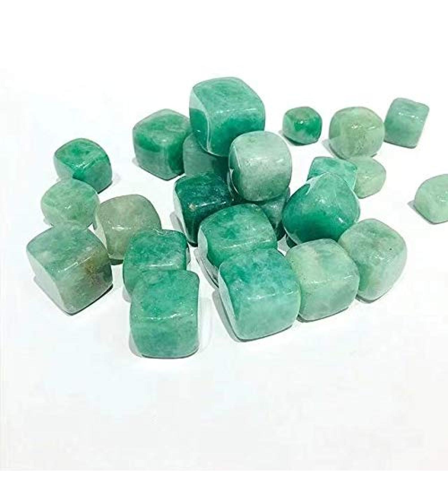 Natural Green Strawberry Cube Quartz Crystal Tumbled Stones 10pc Obelisk - Buy Online on GoSupps.com
