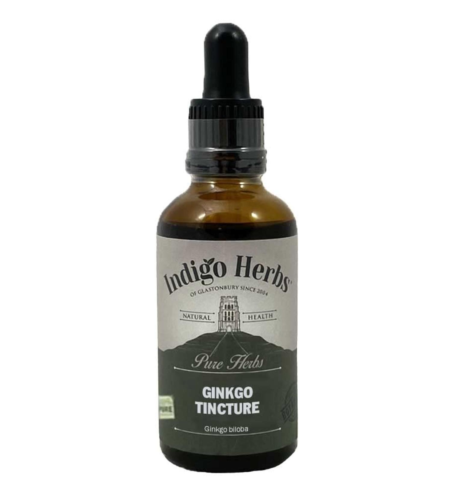 Indigo Herbs Ginkgo Biloba Tincture 50ml | Memory & Alertness | Extract 50 ml (Pack of 1)