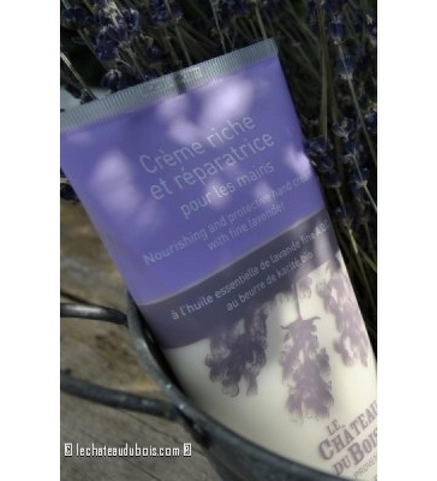 Le Chateau du Bois: 150 ml healing and non-greasy hand cream made from real fine lavender from Haute Provence