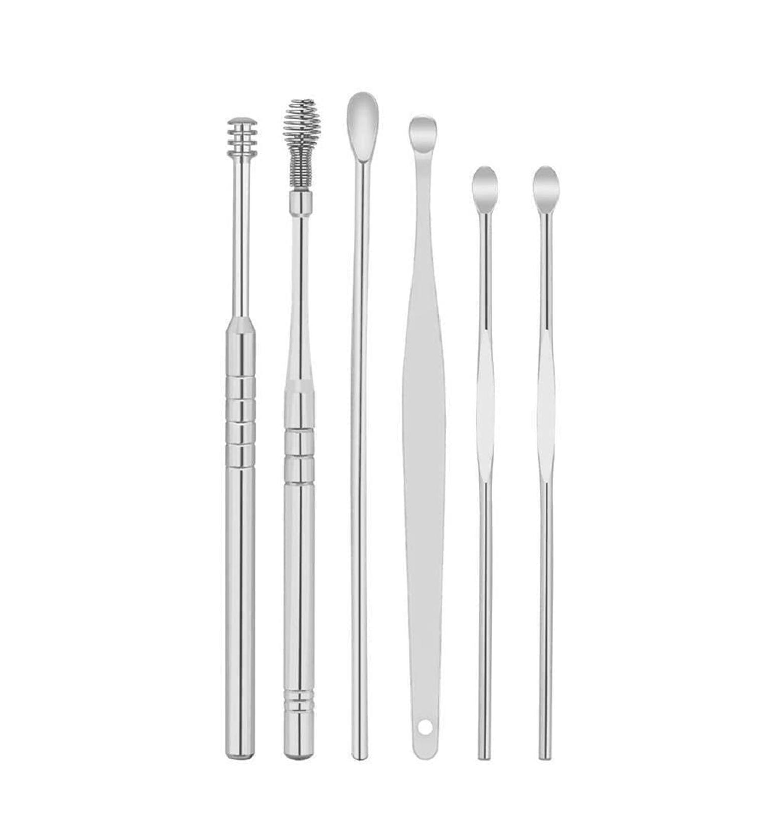 6pcs Ear Picking Tool Set - Stainless Steel Earwax Remover Kit for Ears Care - Buy Online on GoSupps.com