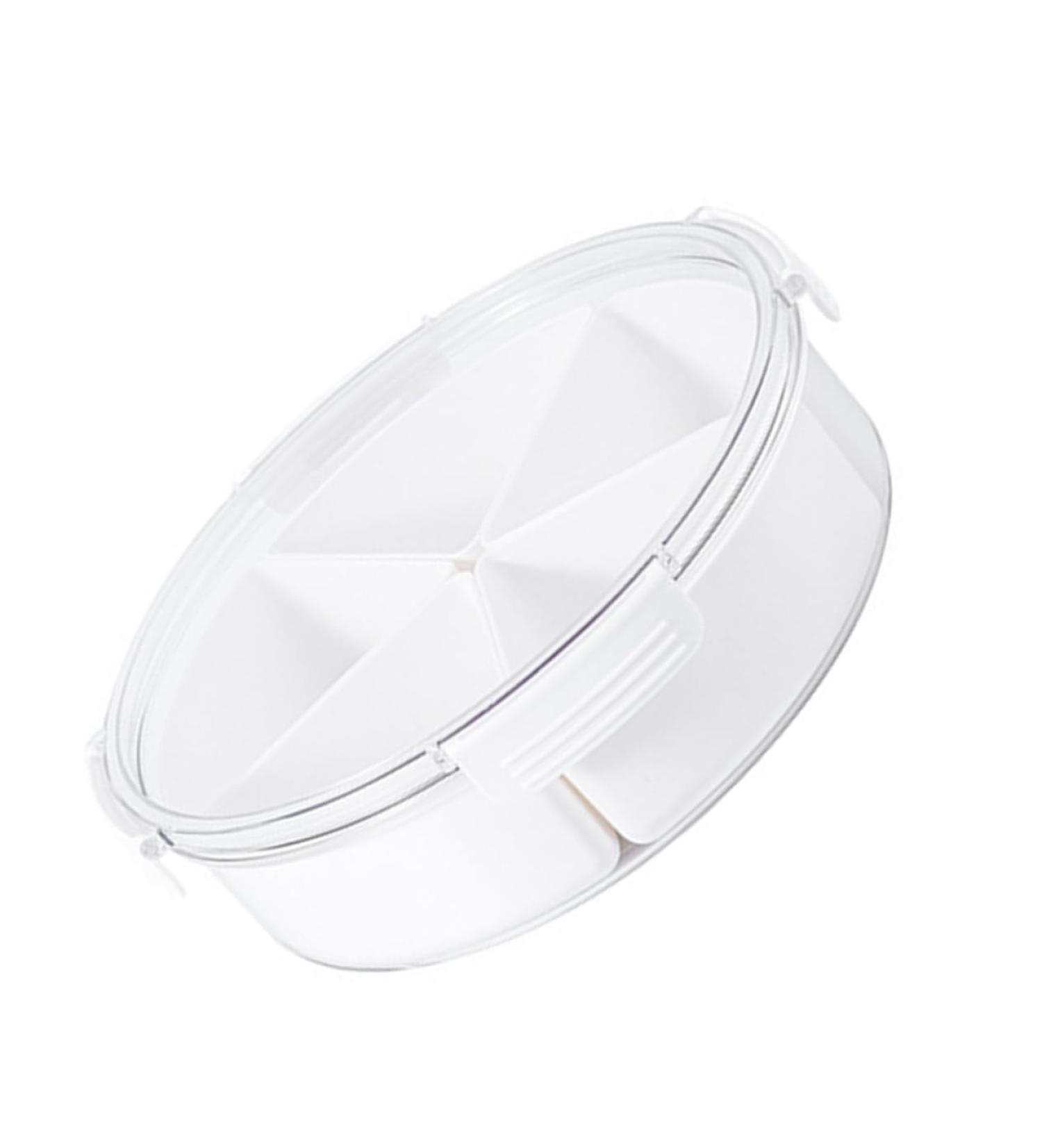 PRETYZOOM Dried Fruit Plate Lunchbox Plastic Fruit Bowl Dry Fruit Tray Candy Tray Convenient Plastic Plate 26X7.5CM White - Buy Online on GoSupps.com