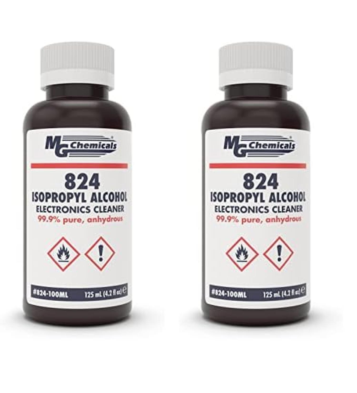 Buy MG Chemicals 824 Isopropyl Alcohol Cleaner - 99.9% Purity 4.25 Fl Oz - Pack of 2 | International Shipping Available - Buy Online on GoSupps.com