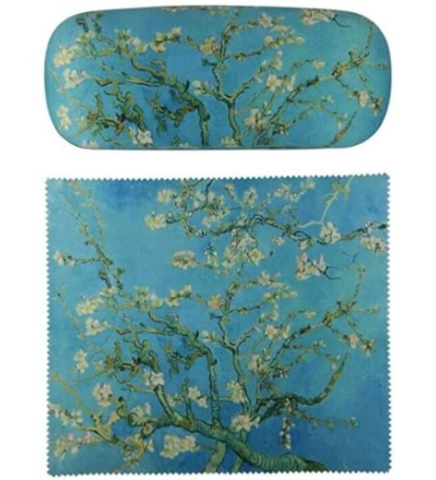 Vincent Van Gogh Almond Blossom Eyeglass Case & Microfiber Cloth | Premium Quality Art Accessories for International Shipping - Buy Online on GoSupps.com