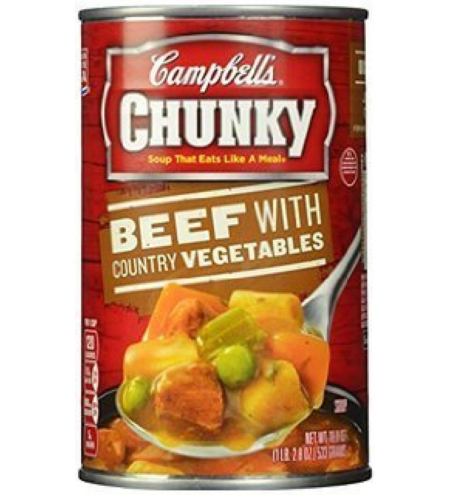 Campbell's Chunky Beef with Country Vegetables Soup 18.8 oz. (Pack of 3)