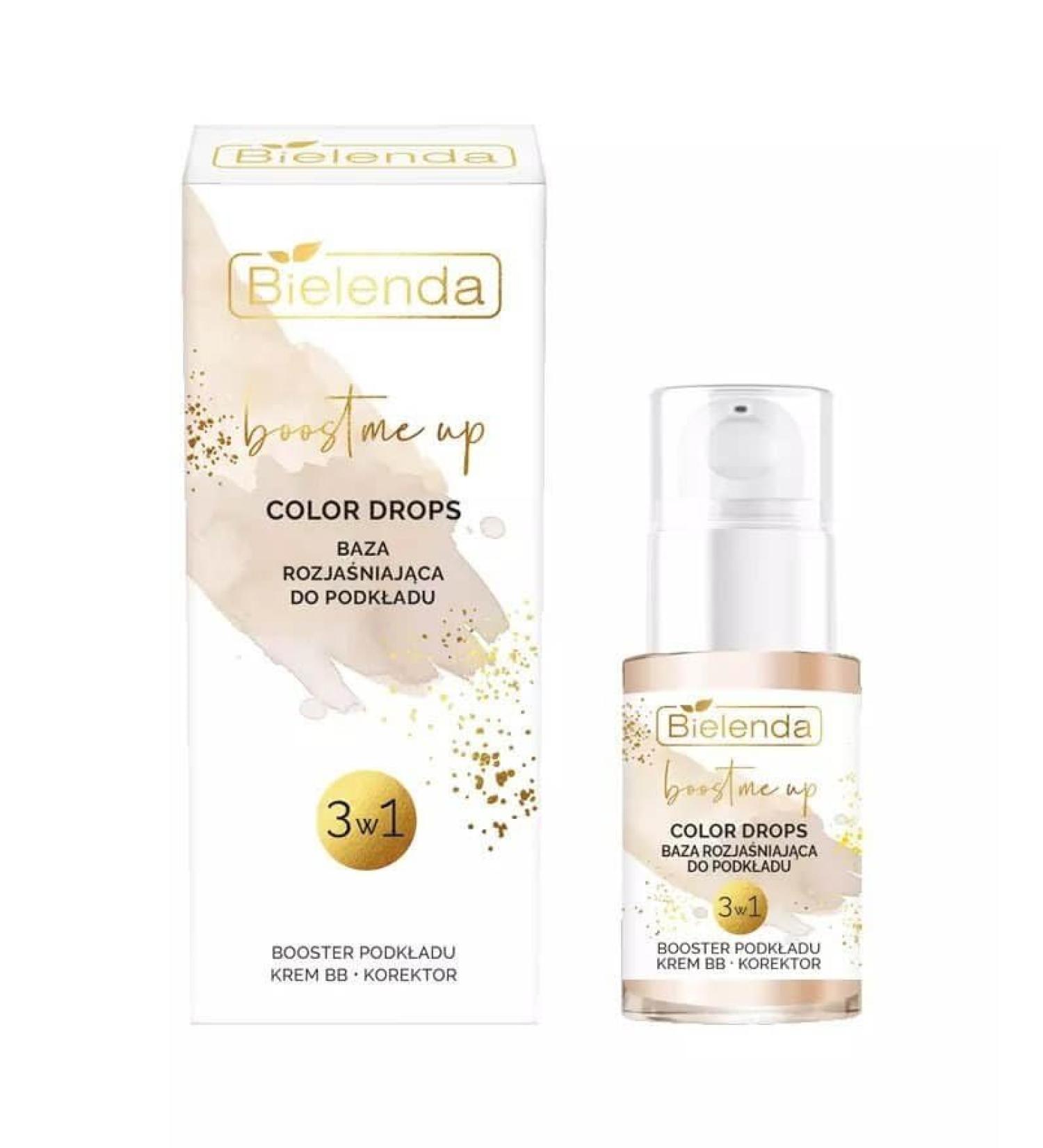  Bielenda Bielenda Boost Me Up Color Drops Brightening Base for 3 and 1 Foundation Booster/BB Cream/Correcteur - Buy Online on GoSupps.com