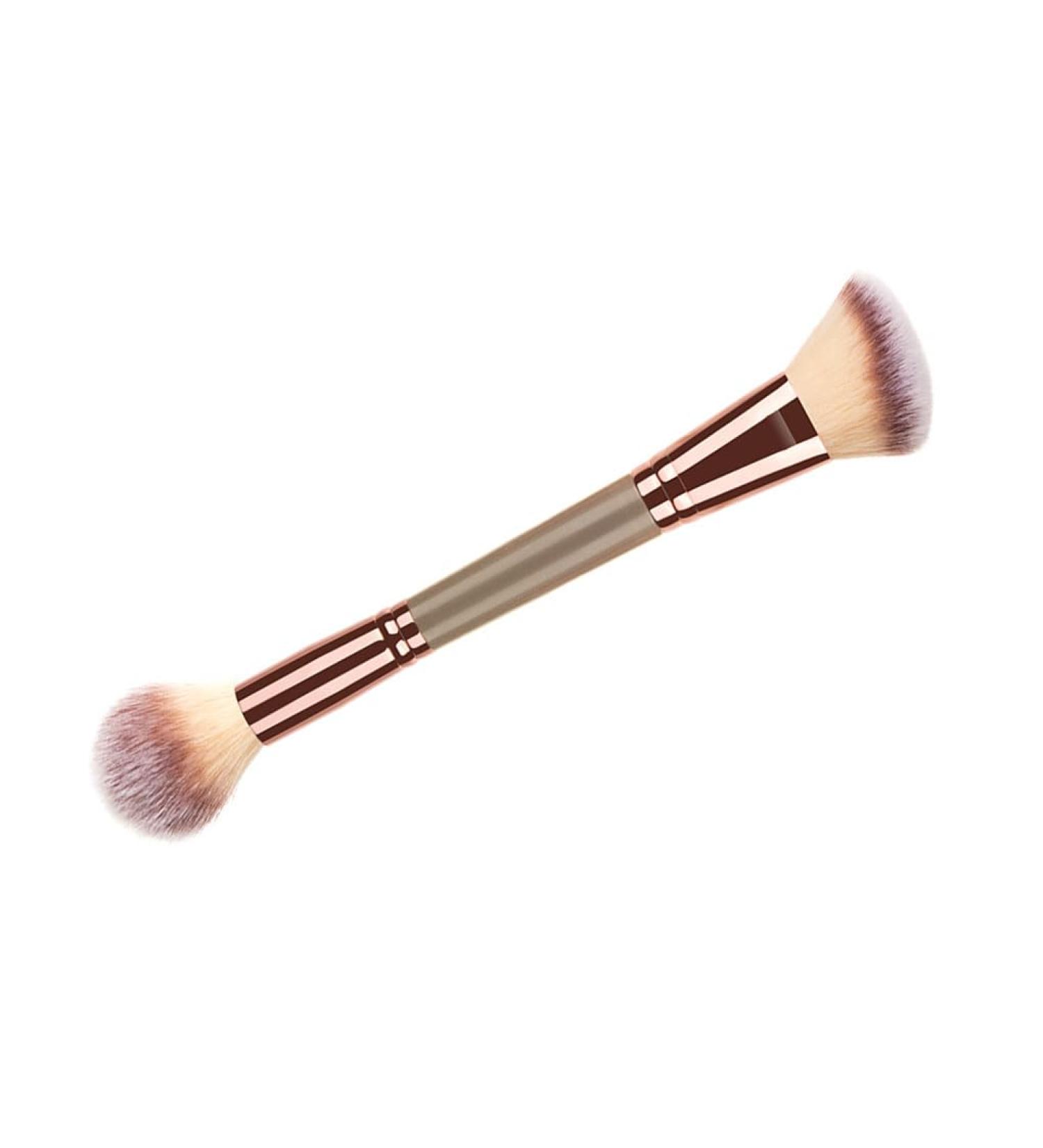 Double Head Foundation Makeup Brush Powder Coloring Tool Facial Brushes Professional Blending Liquid Oblique Concealer Beauty Multicolour - Buy Online on GoSupps.com