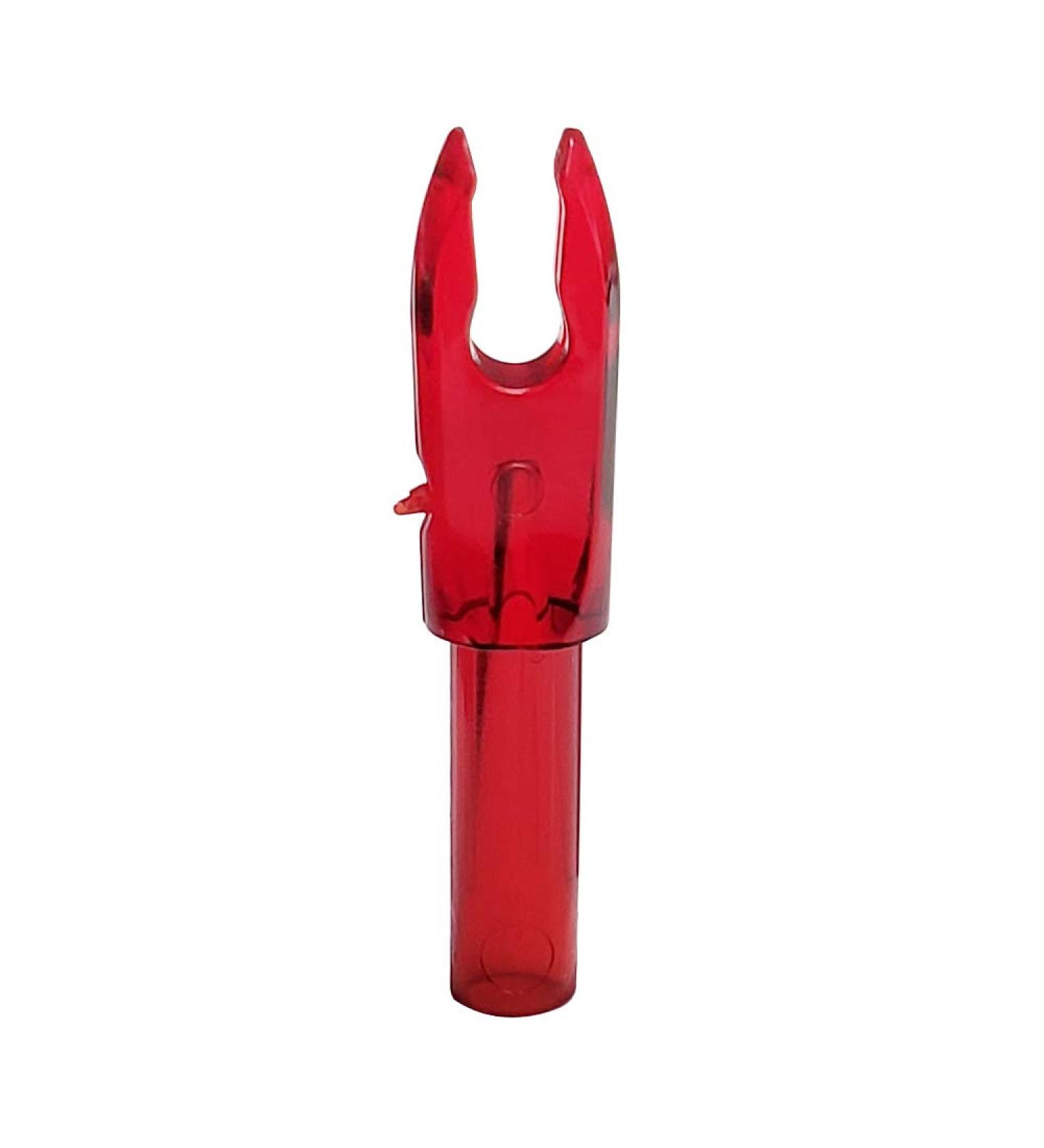 Southland Archery Supply SAS A Nock .204" Double-Lock Throat Made in USA - 12/Pack Ruby