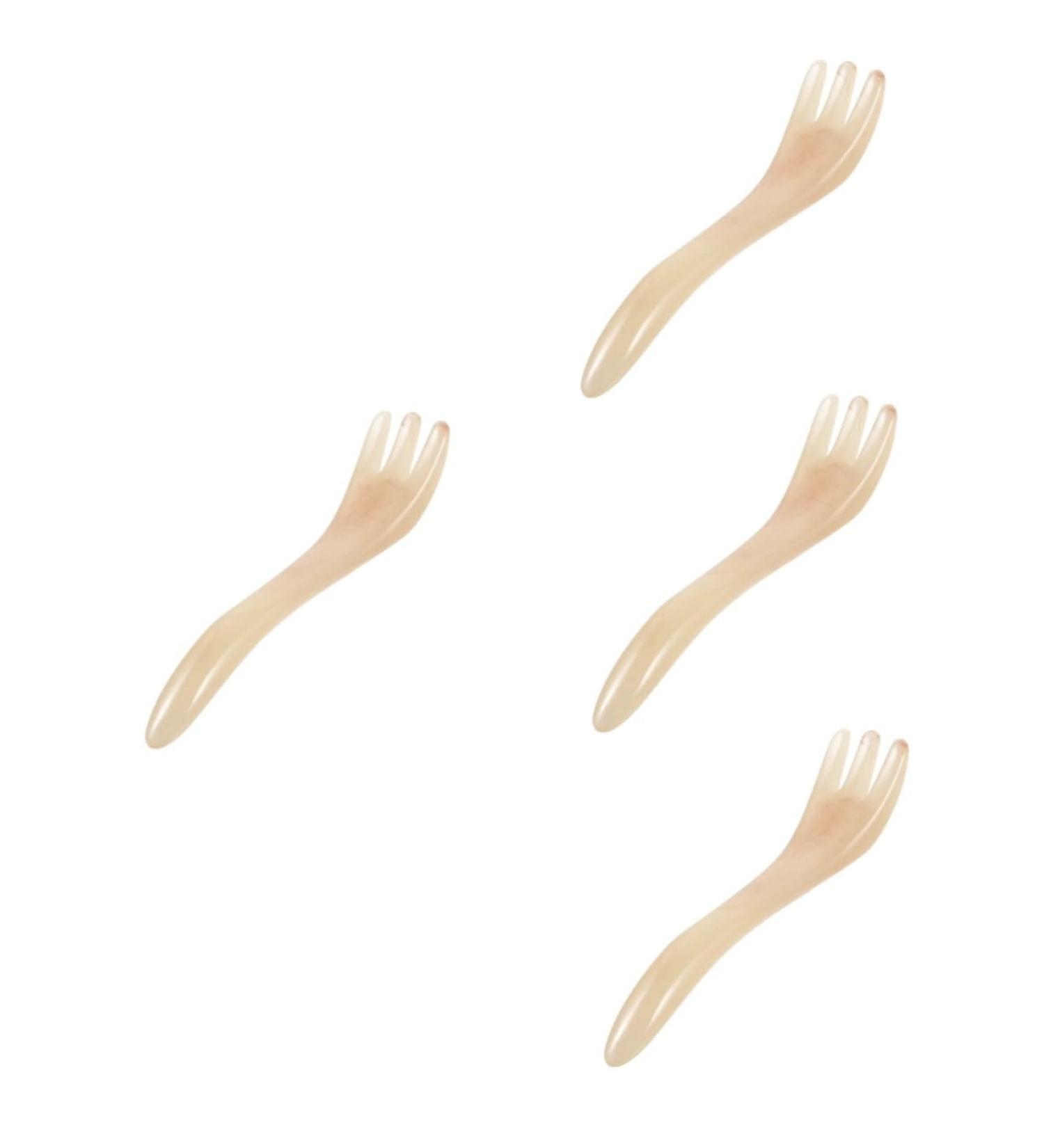 Fomiyes Antistatic Retro Hair Brush Set - 4 Pieces Scalp Massager for Stress Relief & Facial Bumps | Jade Resin & Wax - Buy Online on GoSupps.com