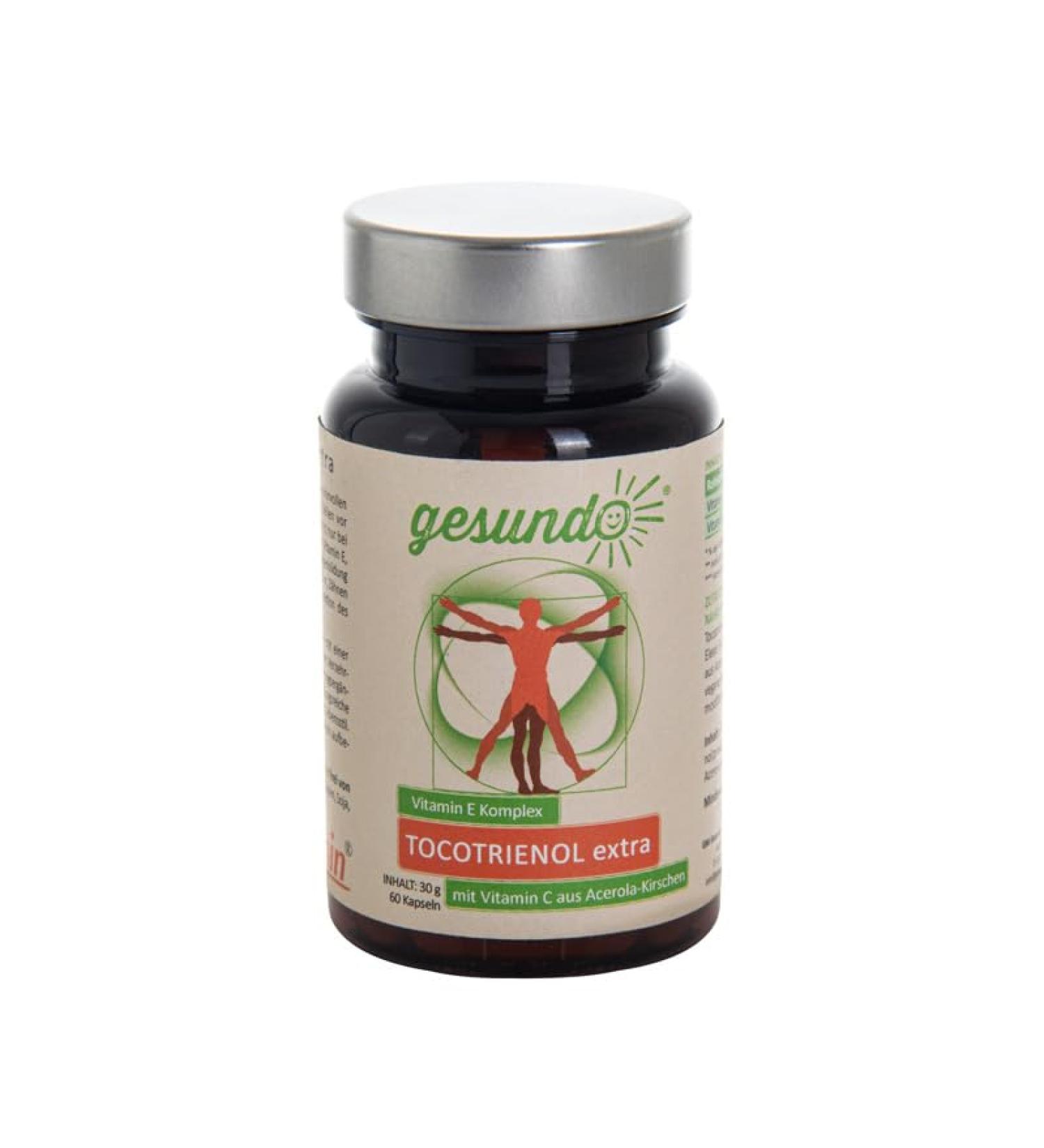 Buy Gesundo TOCOTRIENOL Extra with Vitamin E & C - 60 Capsules | Premium Antioxidant Supplement - International Shipping - Buy Online on GoSupps.com