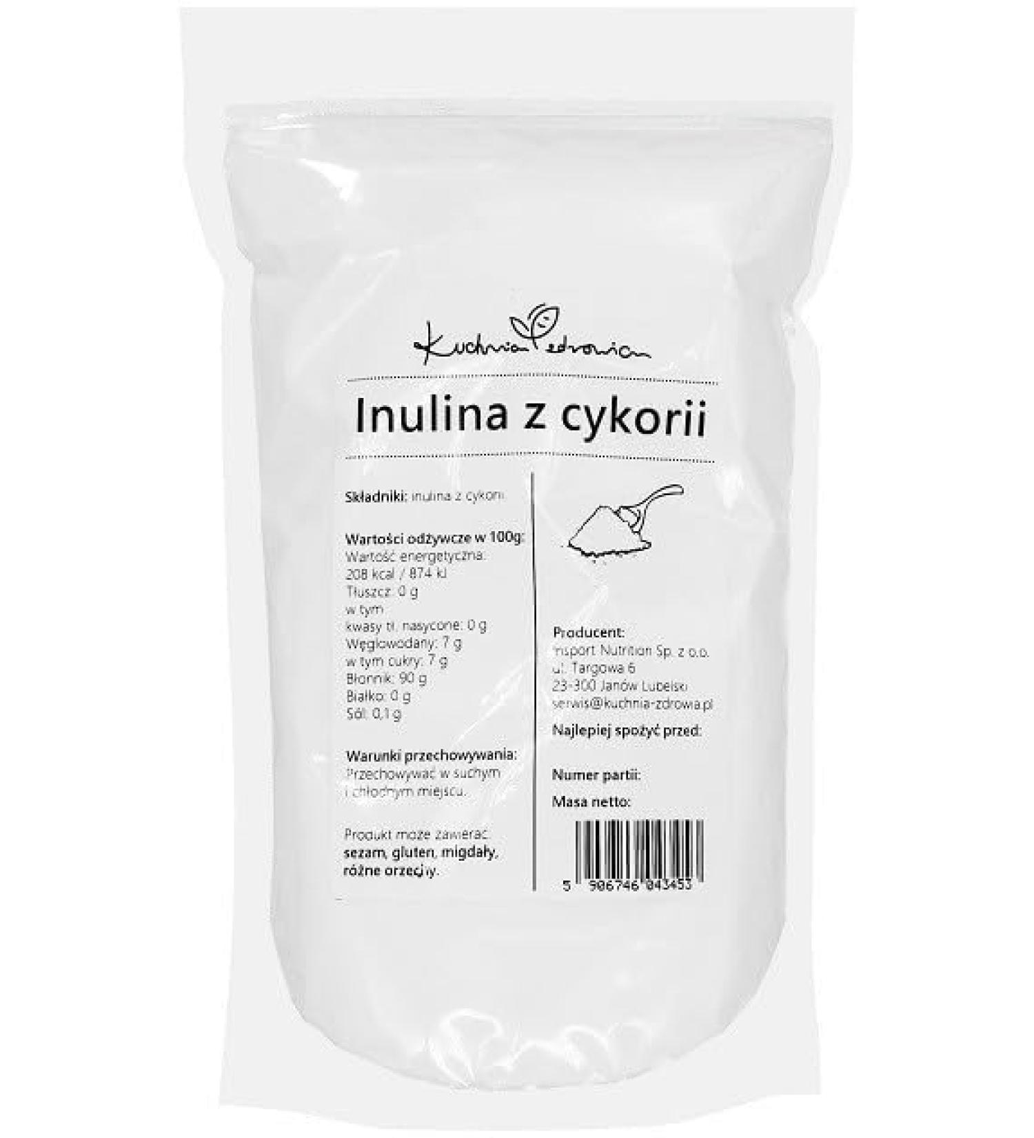 Kuchnia Zdrowia Chicor e Inulin Fiber - Digestive Health - Additive-Free - 1kg Resealable Packaging - International Shipping Available - Buy Online on GoSupps.com