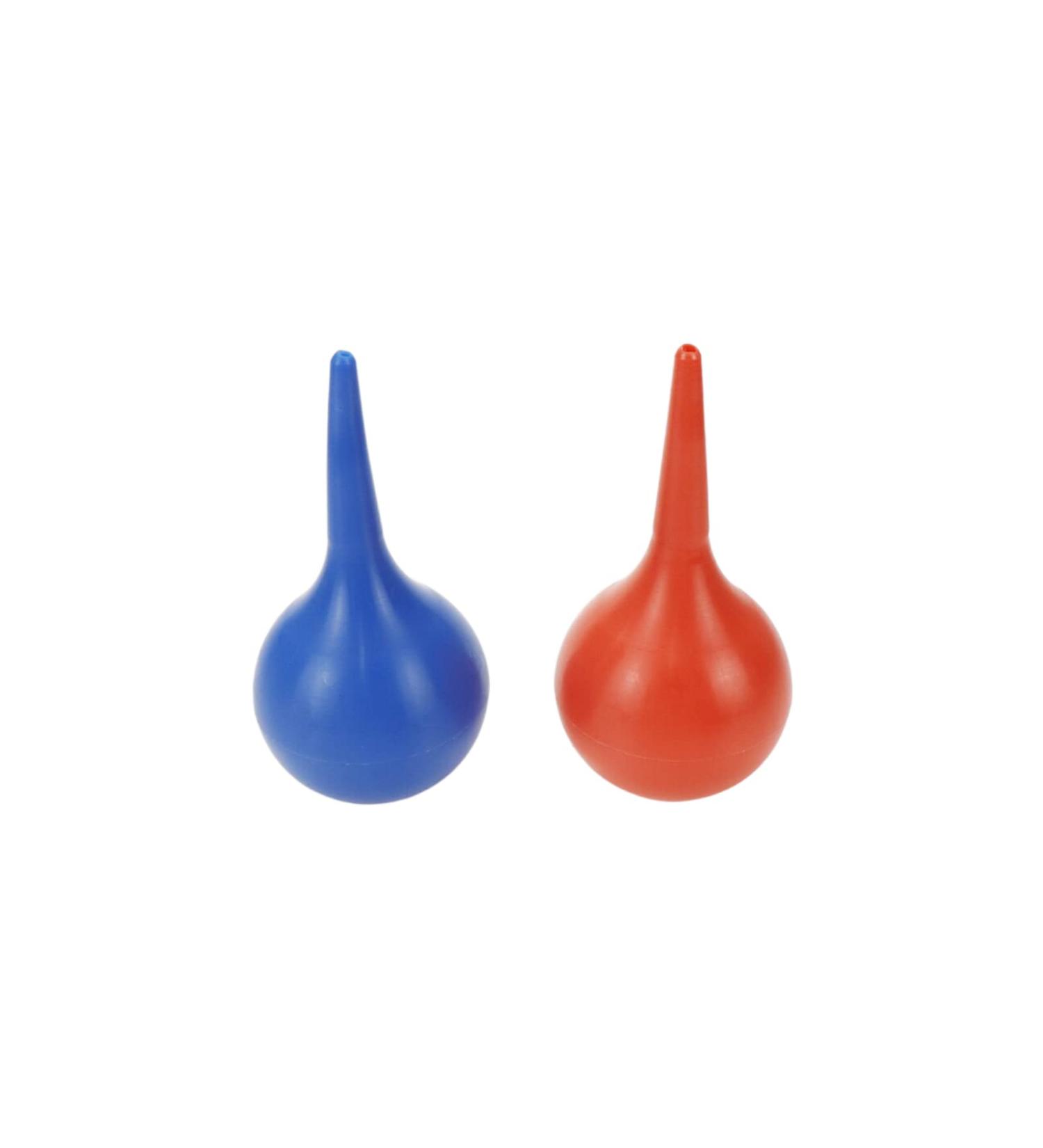 Faotup 2PCS 90ML Ear Bulb Syringe Set - Soft Rubber Suction Ear Cleaner - Hand Bulb Syringe for Ear Washing - Red and Blue - Buy Online on GoSupps.com