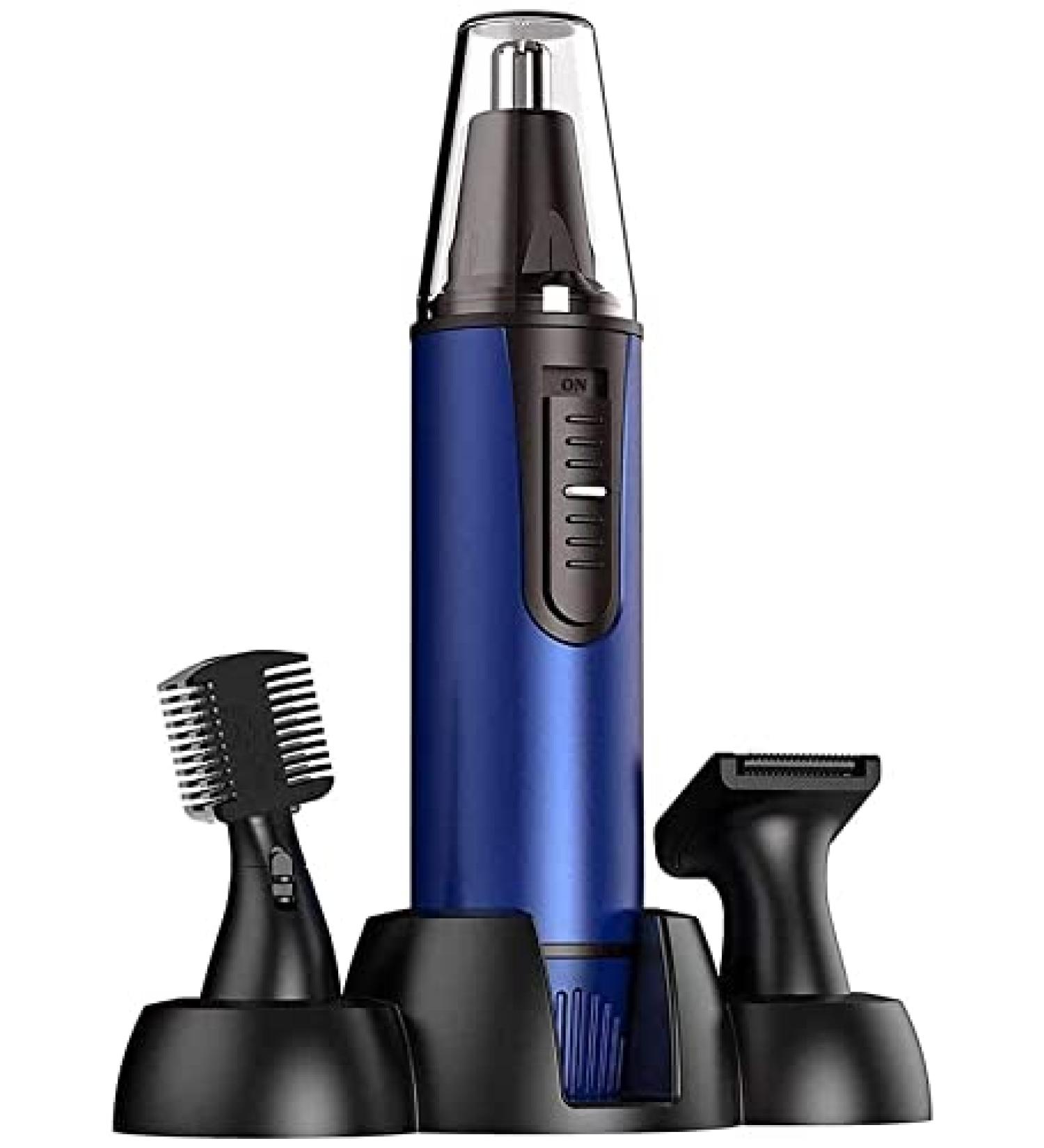 KouRy 3-in-1 Ear & Nose Hair Trimmer - USB Rechargeable Electric Eyebrow & Facial Hair Clipper with Waterproof Stainless Steel Blade - Buy Online on GoSupps.com