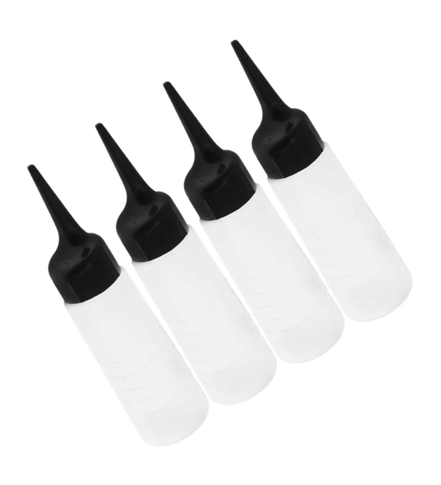 TOPBATHY 4 pi ces Flacon Applicateur Rechargeable pour Teinture Cheveux Bouteille R sistante Distributeur Pr cis pour Shampooing et Coloration Lot de Flacons Transparents pour Salon et - Buy Online on GoSupps.com