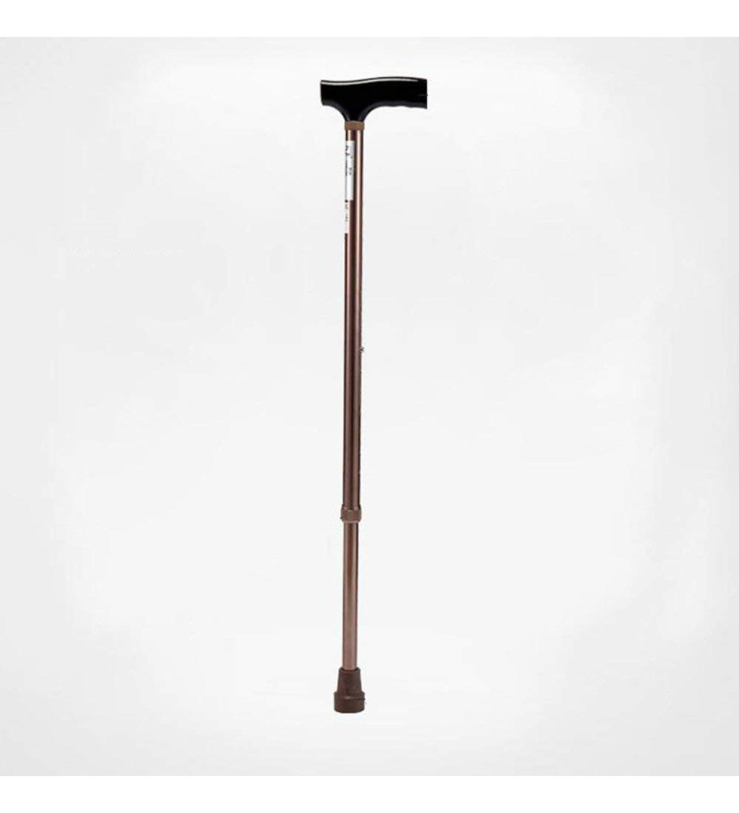 Crutch Lightweight Non-Slip Aluminum Alloy Elderly Walking Stick Retractable Height Adjustable Walking Aid Copper Fashionable Innovate - Buy Online on GoSupps.com