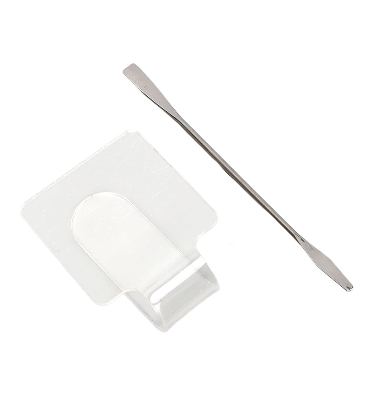 Cosmetic Acrylic Mixing Palette - Transparent Mixing Tray & Spatula Set for Makeup & Nail Art | International Shipping - Buy Online on GoSupps.com