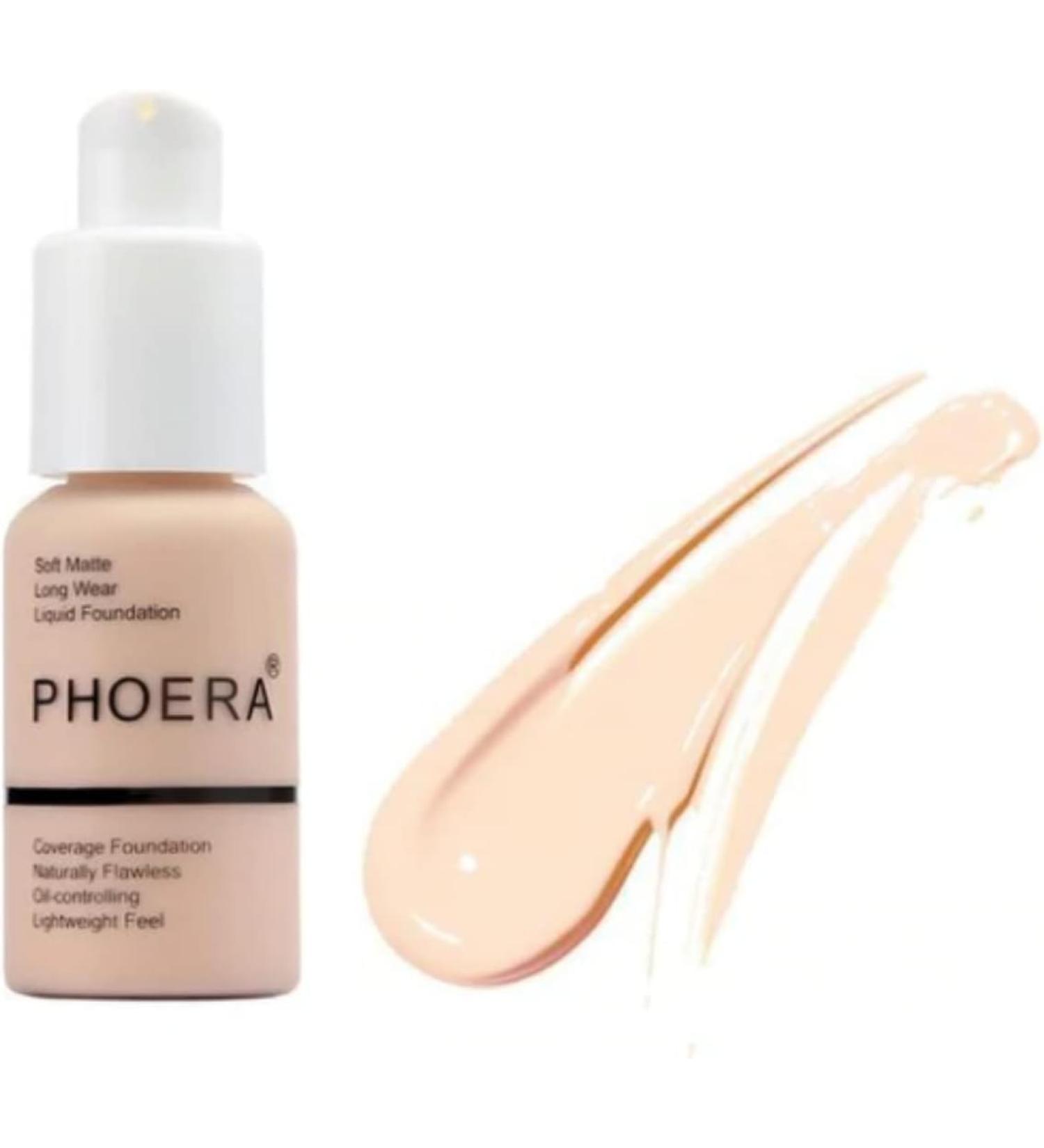 Matte Full Coverage Foundation 30ml - Oil Control Flawless Face Makeup for Women with Mature Skin - Long Lasting Concealer - Smooth Finish (102 NUDE) - Buy Online on GoSupps.com