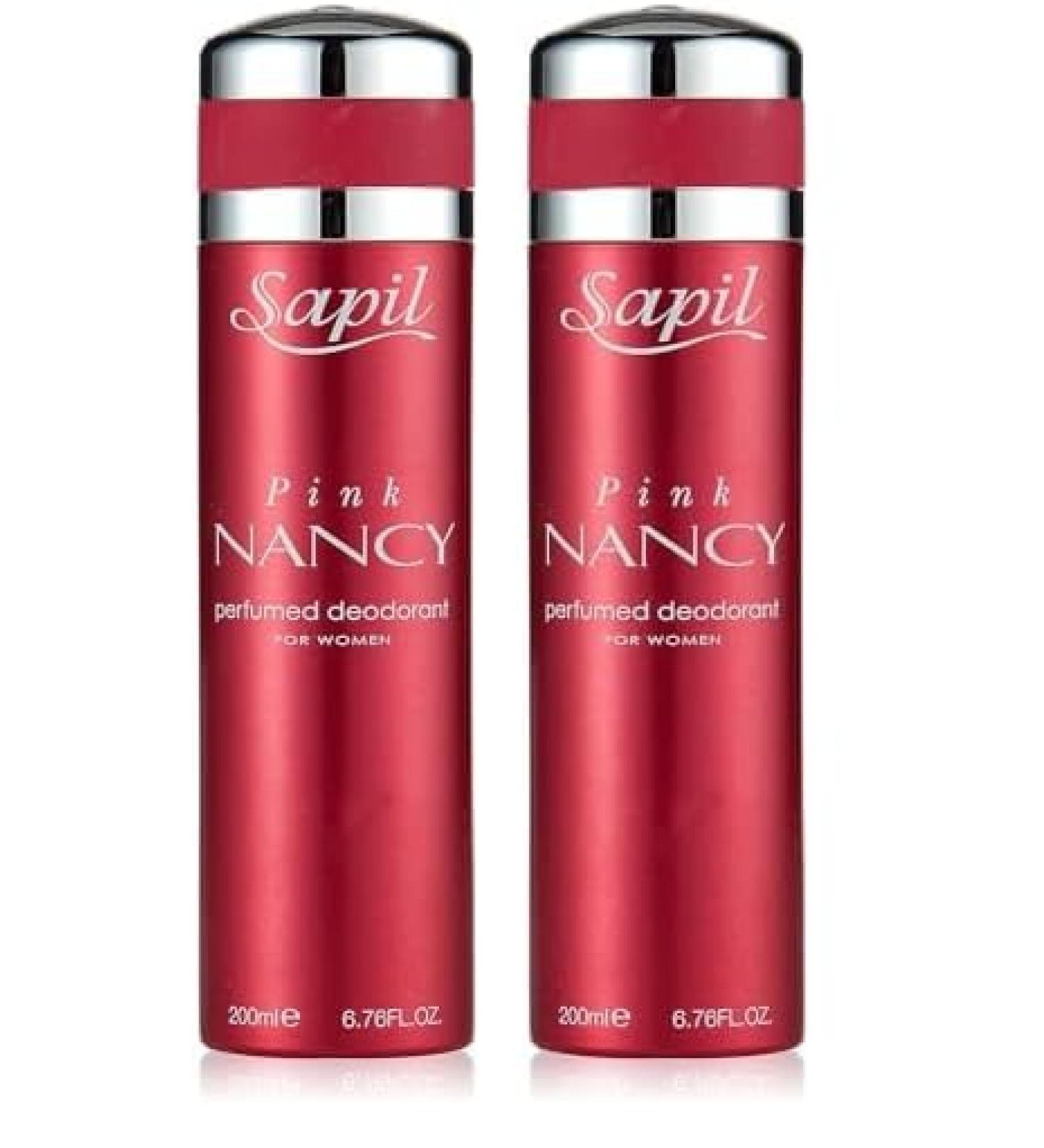 Sapil Nancy Pink - Deodorant Spray for Women - Scented Deodorant for Long-Lasting Odor Protection - Floral Fruity and Musky Deodorant Spray - Keeps You Fresh and Odor Free All Day - 6.76 oz Pack of 2 - Buy Online on GoSupps.com