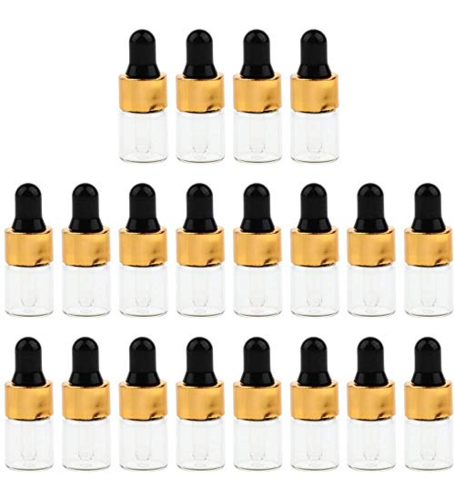 Pack of 20 2ml Clear Glass Bottles with Dropper Pipettes - Buy Online on GoSupps.com