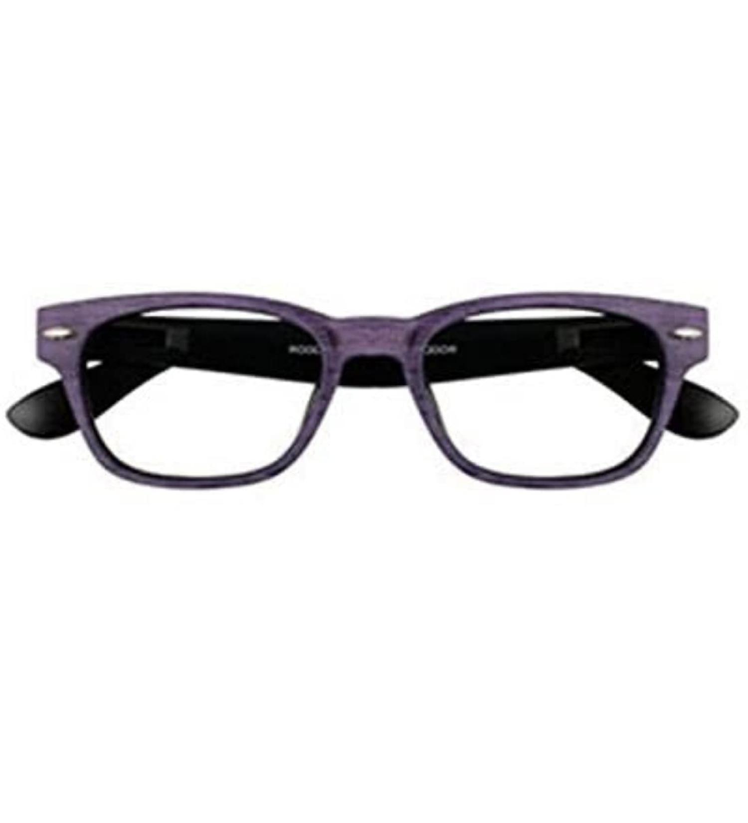 I NEED YOU Reading Glasses Woody Wood SPH:+3.00 Color:Purple