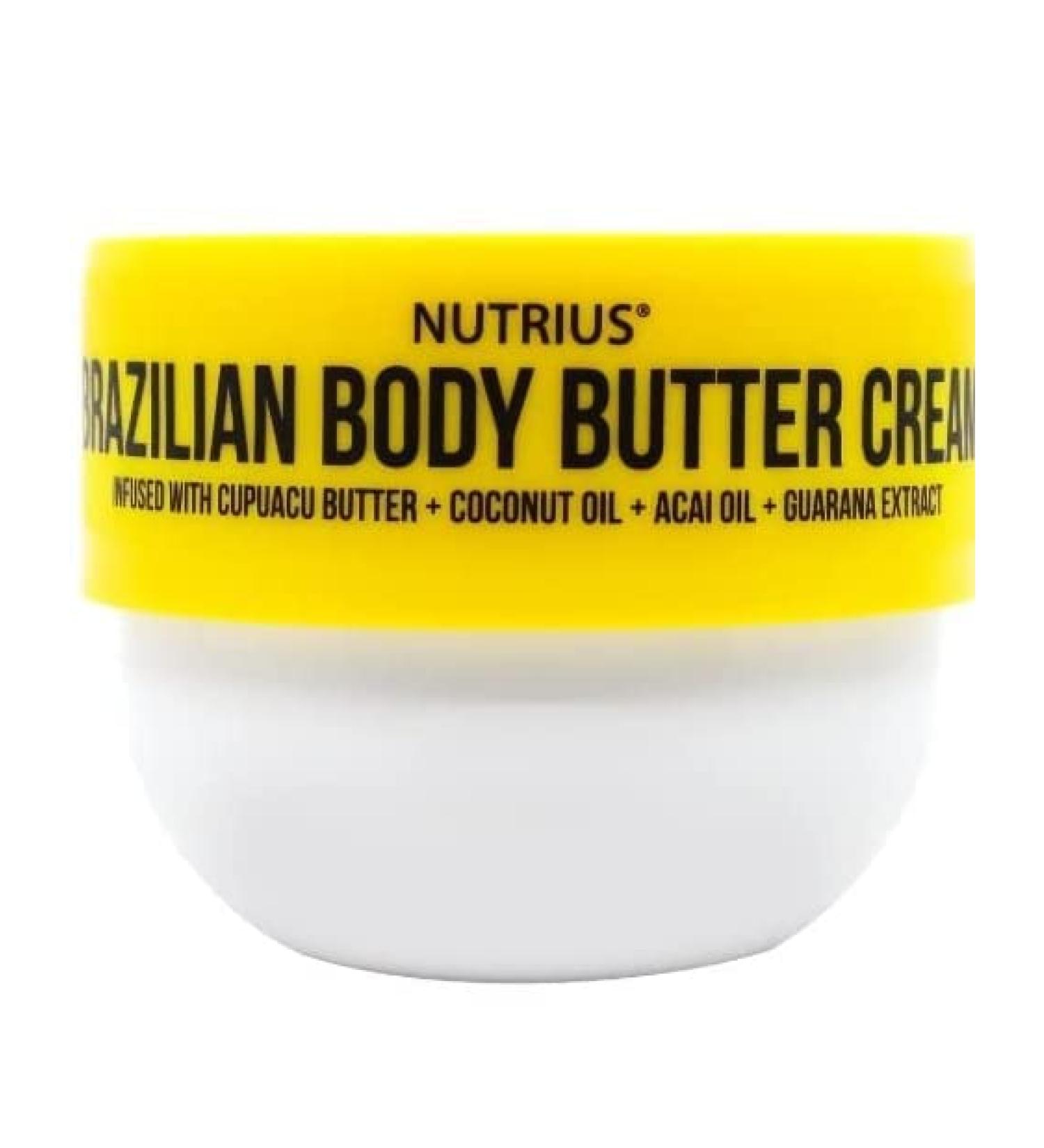 Nutrius Brazilian Body Butter Cream - Vegan Friendly with Cupuacu Butter, Coconut, Acai Oil & Guarana Extract - 6 FL OZ - Buy Online on GoSupps.com