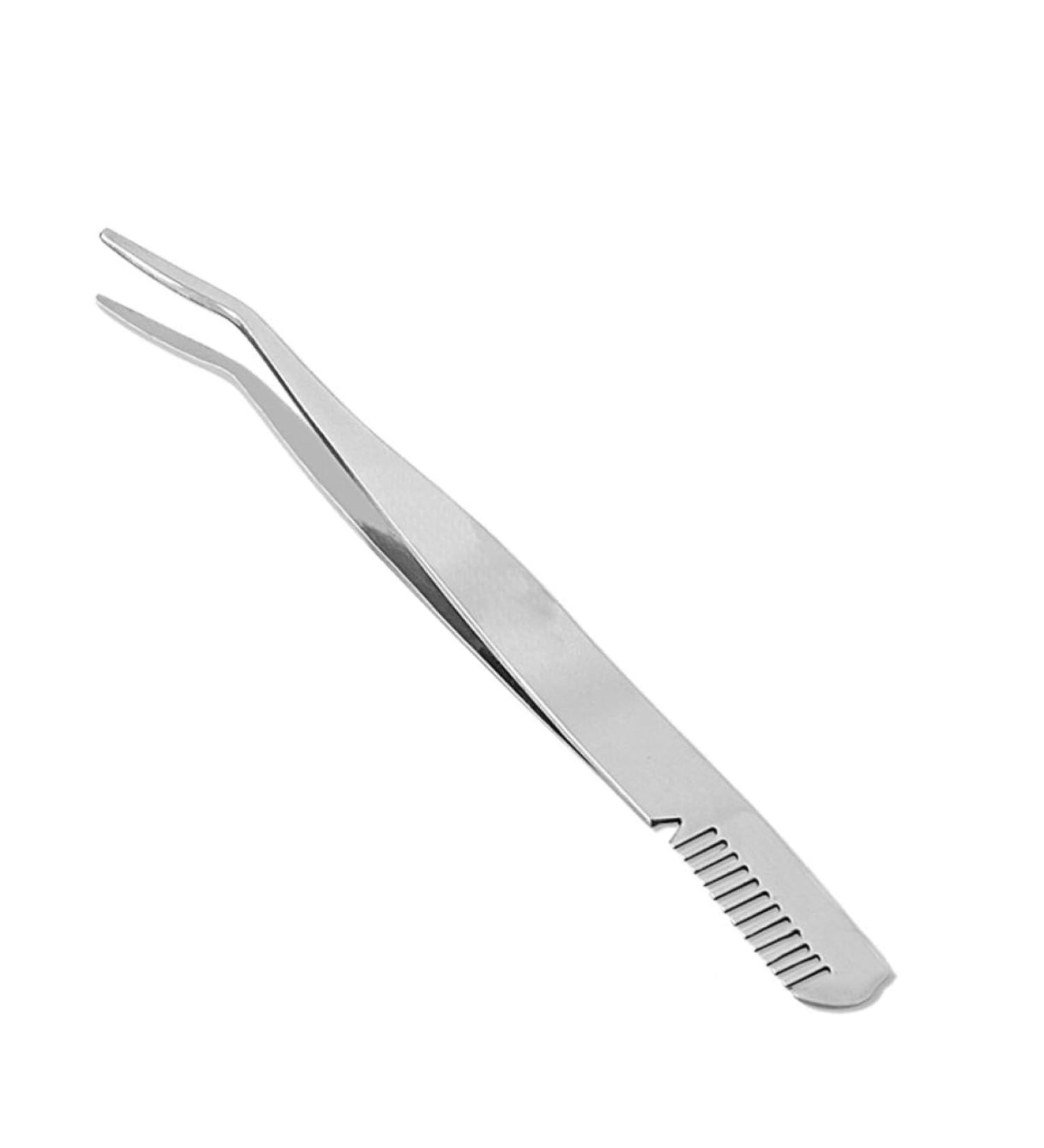 minkissy Lash Cluster Tweezers Eyelashes Tweezer Makeup Tweezer Eyelashes Extension Clip Eyelash Tweezer Stainless Steel Eyebrow Clip medium Silver - Buy Online on GoSupps.com