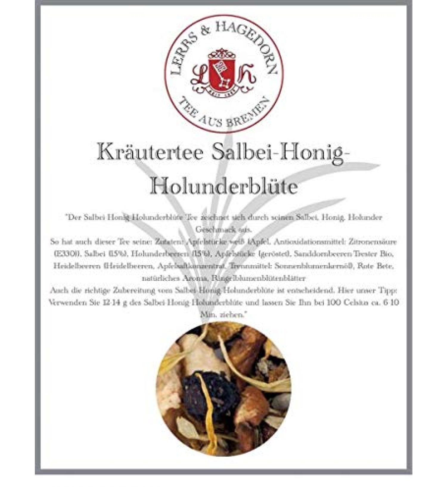  Lerbs & Hagedorn Sage Herb Tea Honey Elderflower 2kg - Buy Online on GoSupps.com