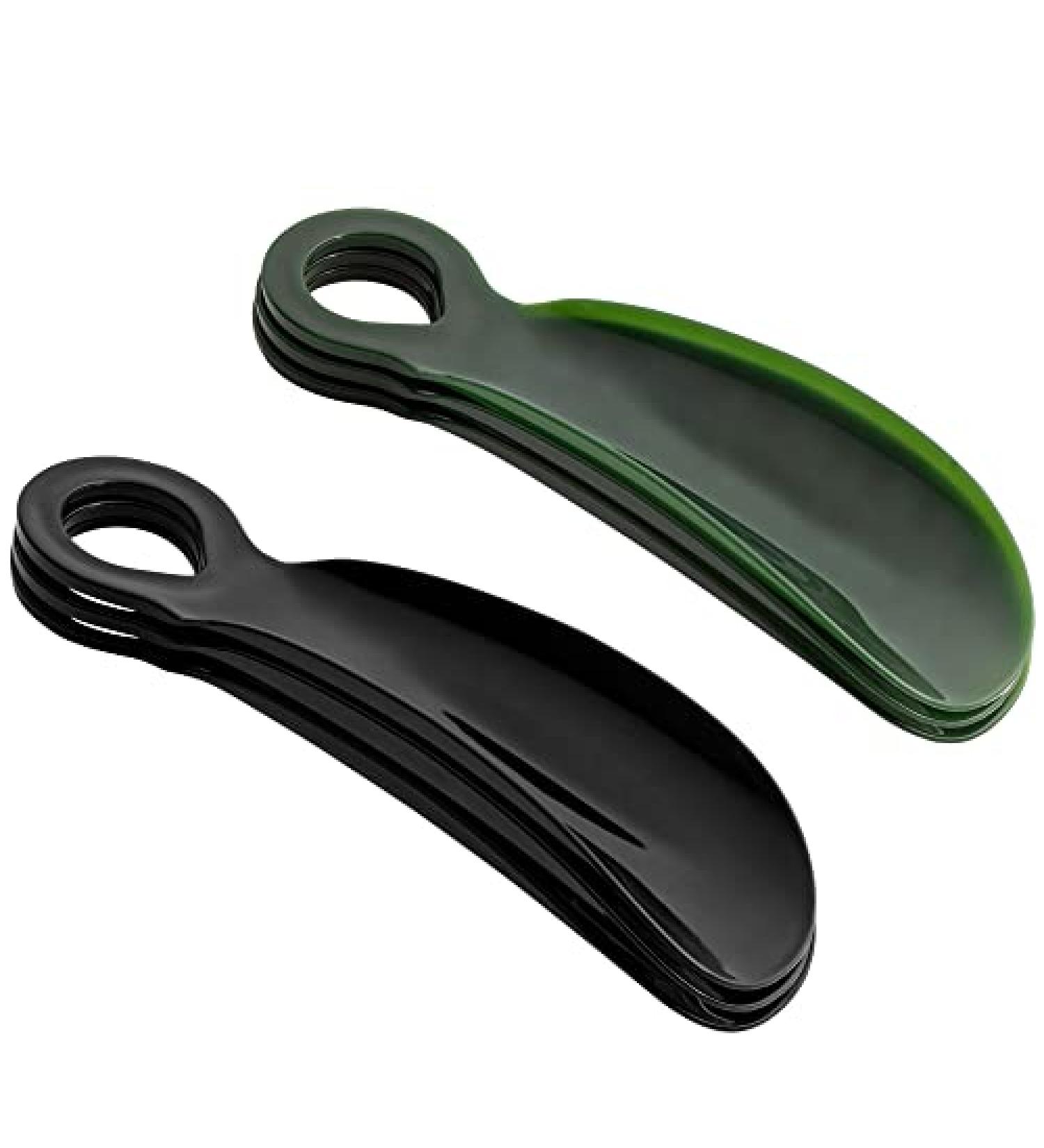 MARS WELLNESS 5.5 Plastic Shoe Horns for Men & Women - Pack of 6 | Small Portable Lazy Shoe Helper | Travel Size Shoe Horn - Black and Brown (6 Pack) - Buy Online on GoSupps.com