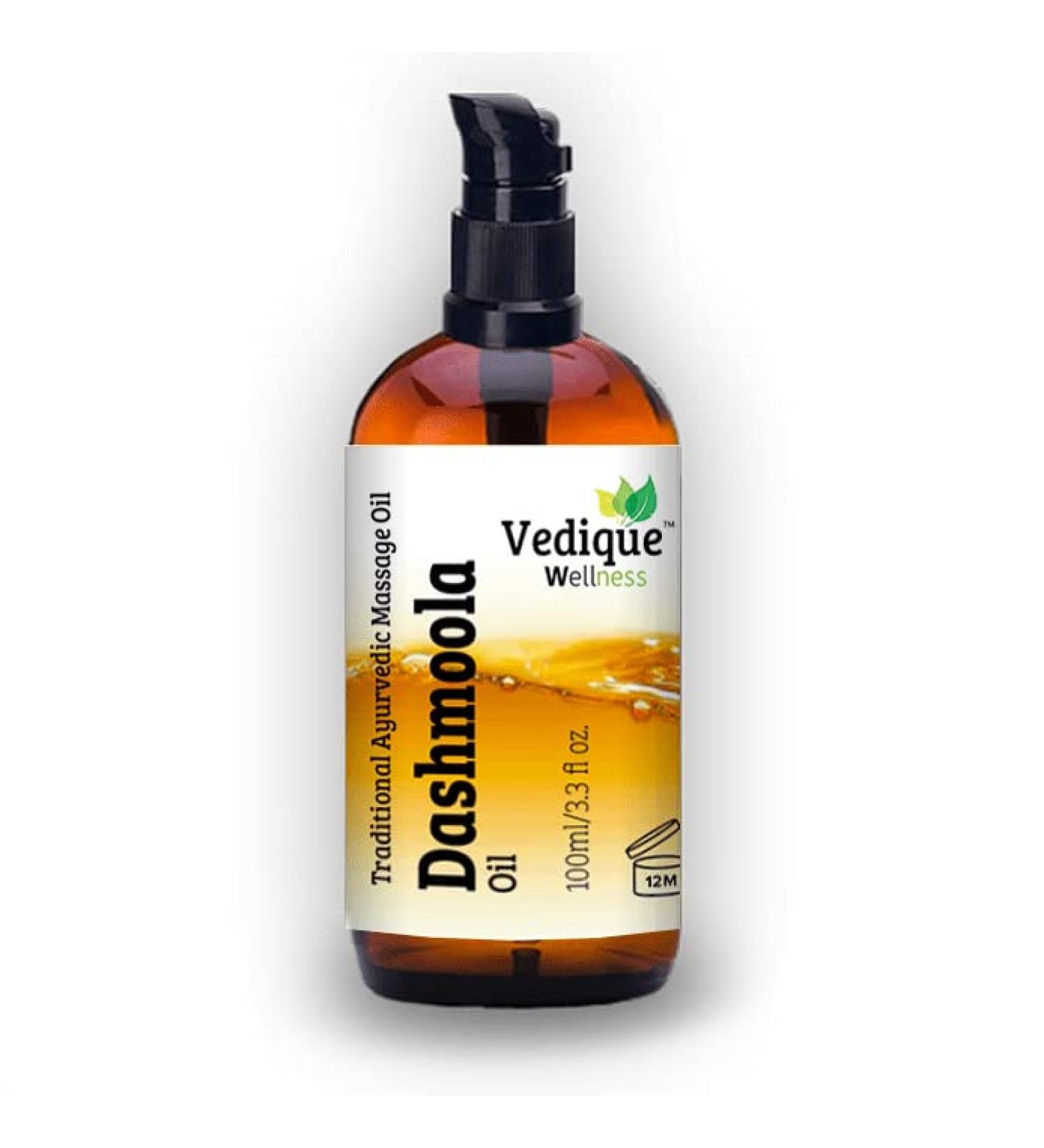 Vedique Remedies Dashmoola Oil 500ml | Ayurvedic Herbal Oil with 10 Healing Herbs | Natural Vata Balancing Remedy - Buy Online on GoSupps.com