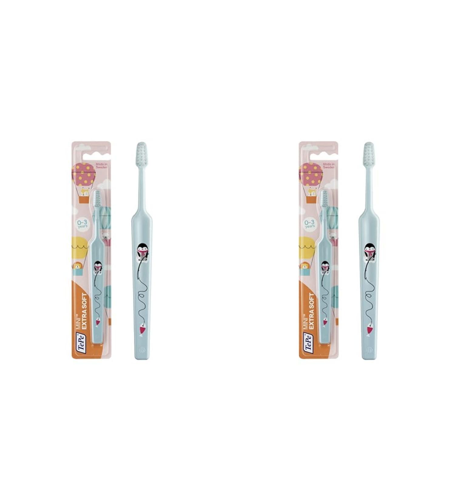 TEPE Mini Toothbrush Xsoft - Color-Sorted Pack of 2 | Ideal for Gentle Cleaning | International Shipping Available - Buy Online on GoSupps.com