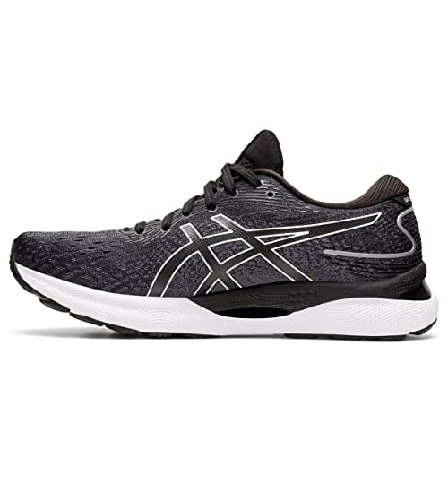 ASICS Men's Gel-Nimbus 24 Running Shoes 11 - Black/White - Buy Online on GoSupps.com