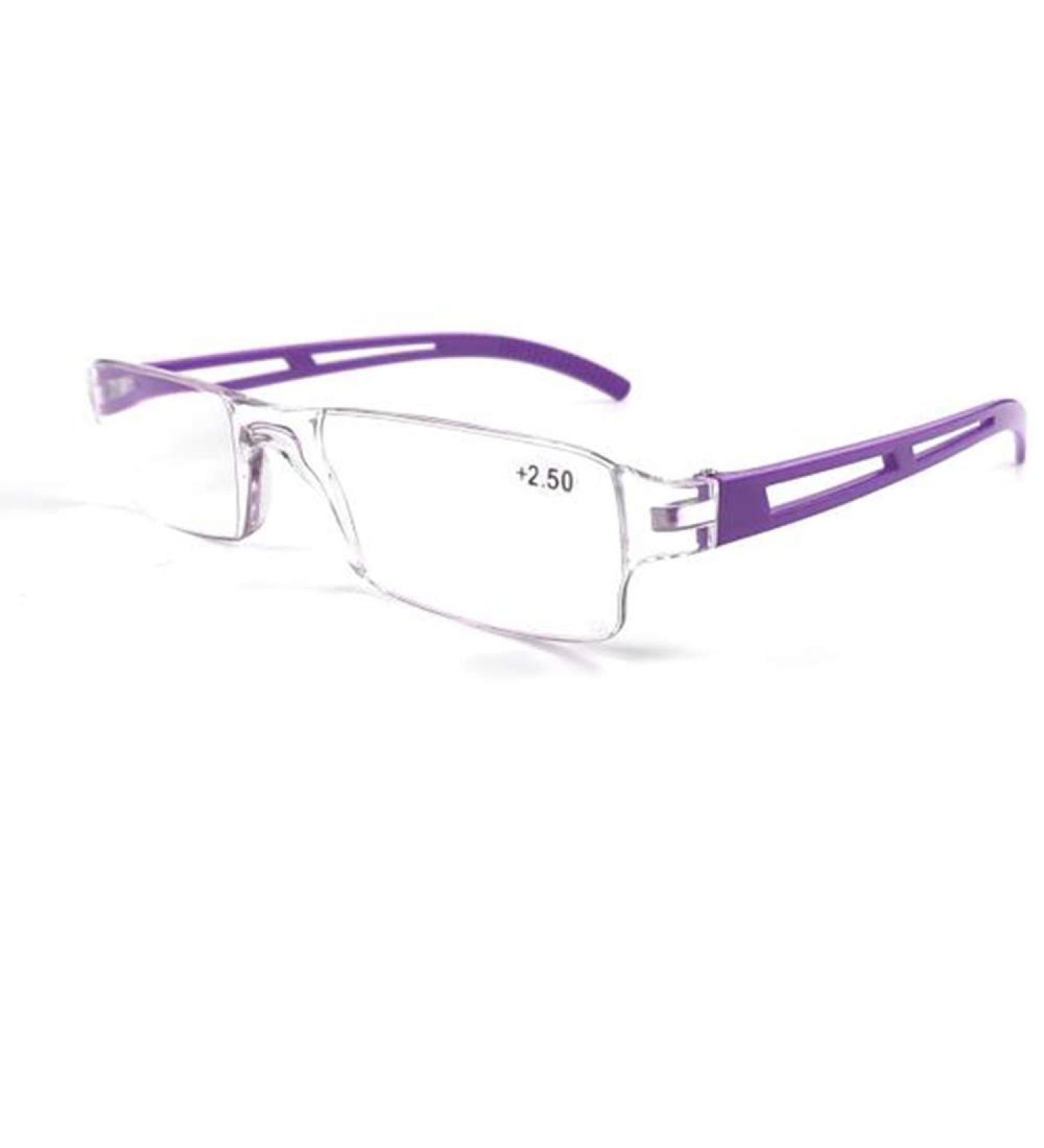 Kokobin +1.5 Diopter Frameworkless Reading Glasses | Anti Blue Light Visual Aid for Men & Women (Purple) - Buy Online on GoSupps.com